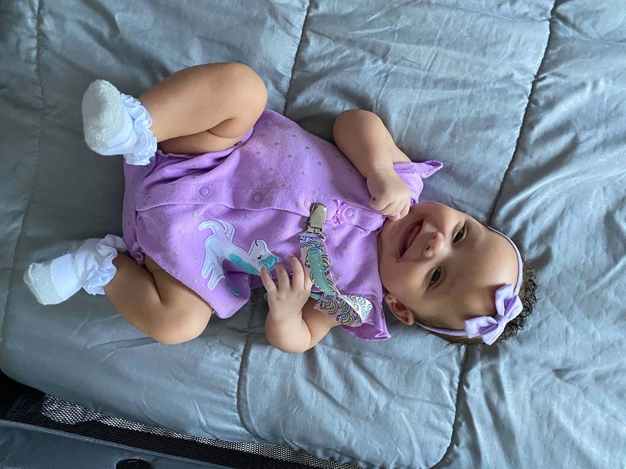 Augustina joined the competition — help win amazing prizes! baby, baby_toddler_clothing, child, comfort, eyelash, finger, hand, head, human_body, joint, joy, leg, linens, magenta, person, pink, purple, skin, textile, thigh