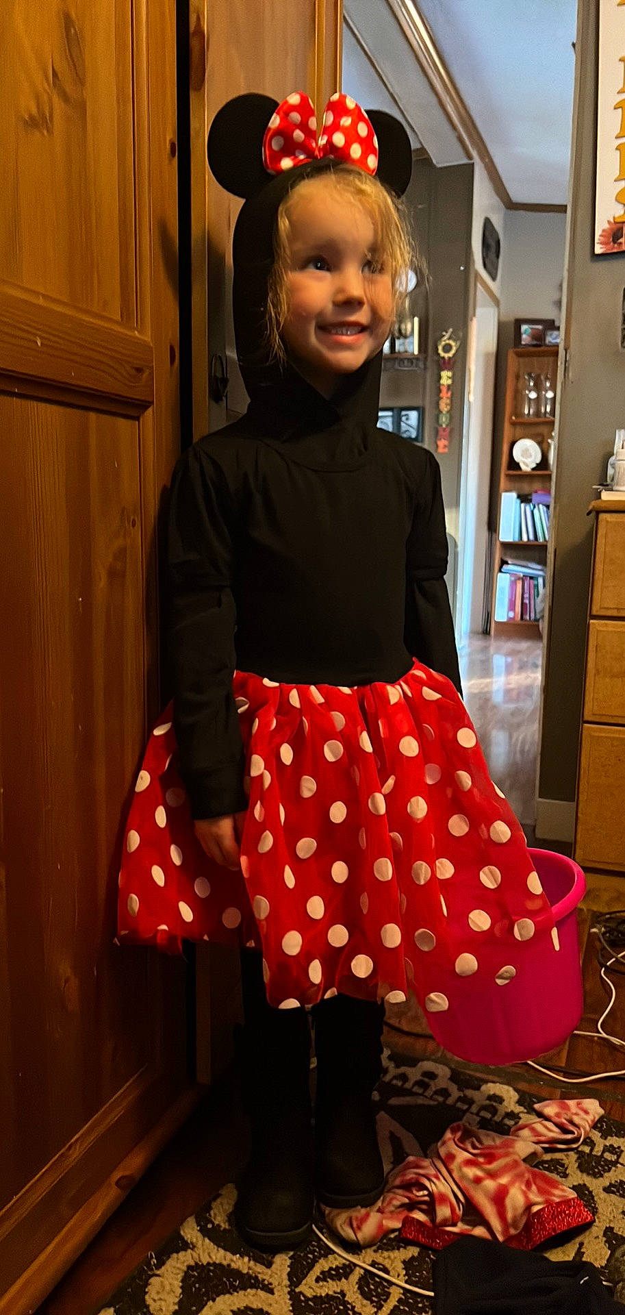 Juliana joined the competition — help win amazing prizes! baby_toddler_clothing, cabinetry, child, day_dress, door, dress, event, fashion_design, one_piece_garment, outerwear, pattern, peach, person, shoe, sleeve, smile, standing, t_shirt, toddler, vintage_clothing