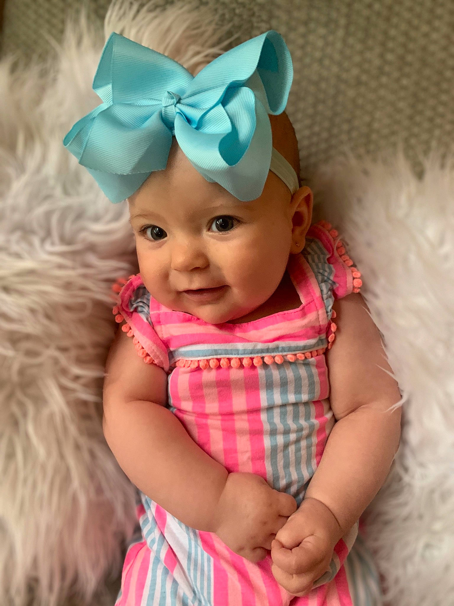 Lennox joined the competition — help win amazing prizes! baby, baby_products, baby_toddler_clothing, child, clothing, costume, costume_accessory, costume_hat, design, dress, ear, fashion_accessory, hair_accessory, head, headgear, headwear, pattern, person, pink, product