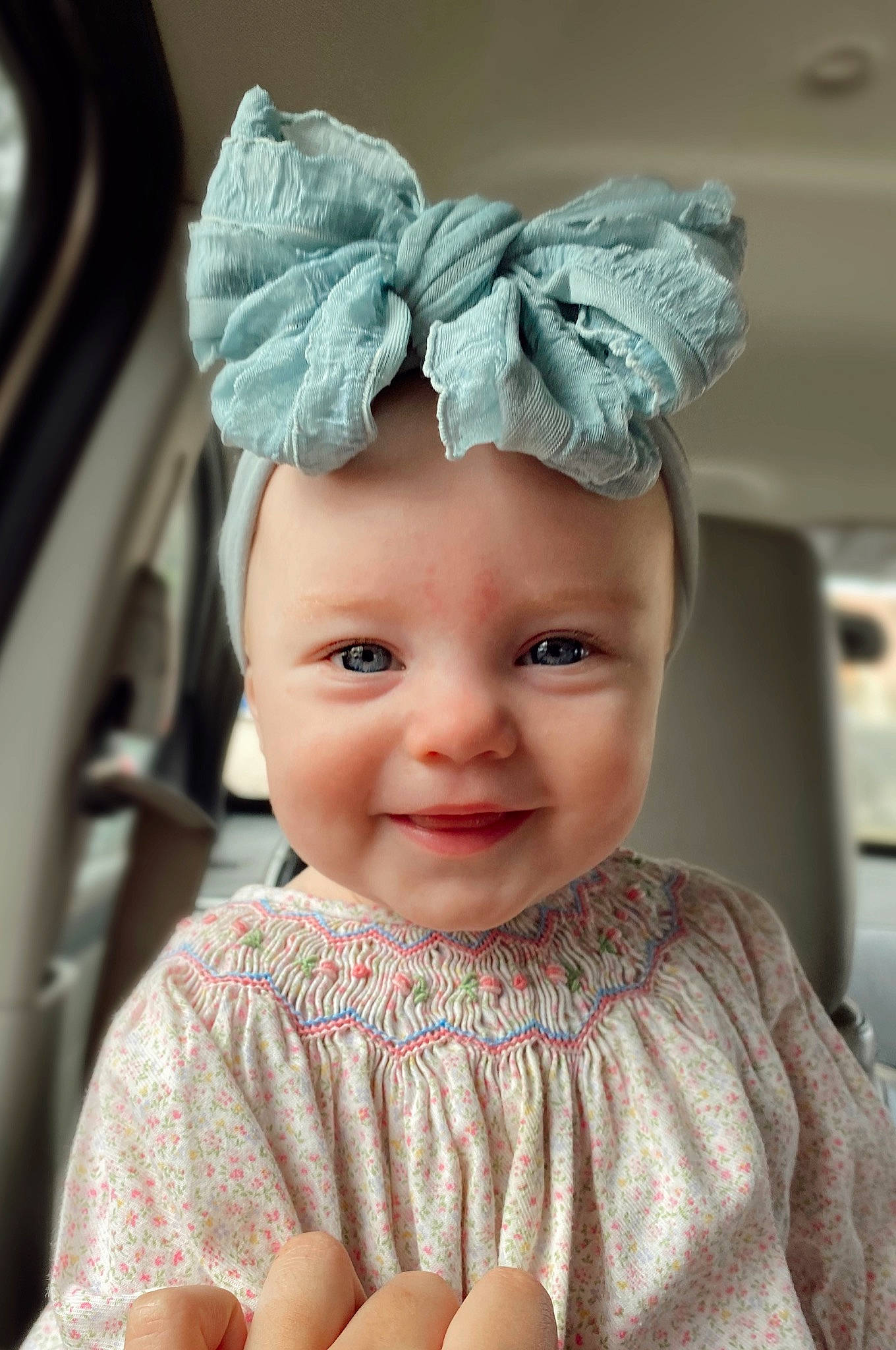 Willa Beck joined the competition — help win amazing prizes! baby, baby_toddler_clothing, chin, clothing, costume_hat, dress, eye, face, happy, head, headgear, headwear, human, iris, joy, organ, person, photograph, pink, product