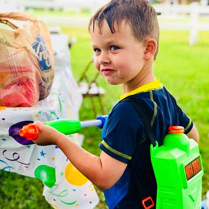 Will is registered to the contest to win money with this photo: boy, child, fun, grass, person, play, product, toddler, toy