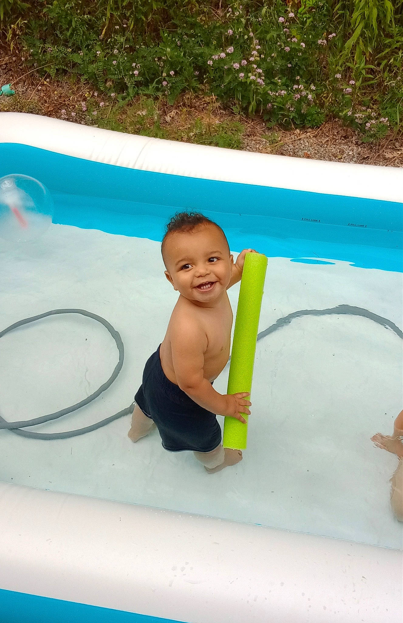 Kamdyn joined the competition — help win amazing prizes! baby, baby_products, barechested, barefoot, bathing, child, fun, games, grass, joy, leisure, outdoor_furniture, person, plant, play, recreation, smile, summer, t_shirt, toddler
