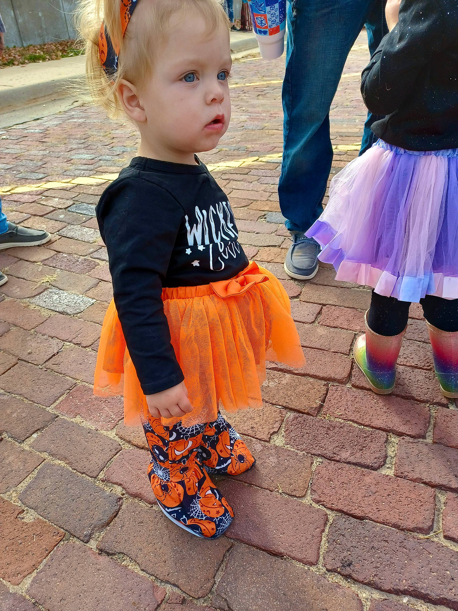 Londyn is registered to the contest to win money with this photo: baby, baby_toddler_clothing, beauty, child, dress, electric_blue, fun, happy, human_leg, leg, orange, pattern, person, photograph, shoe, sleeve, standing, summer, toddler, waist