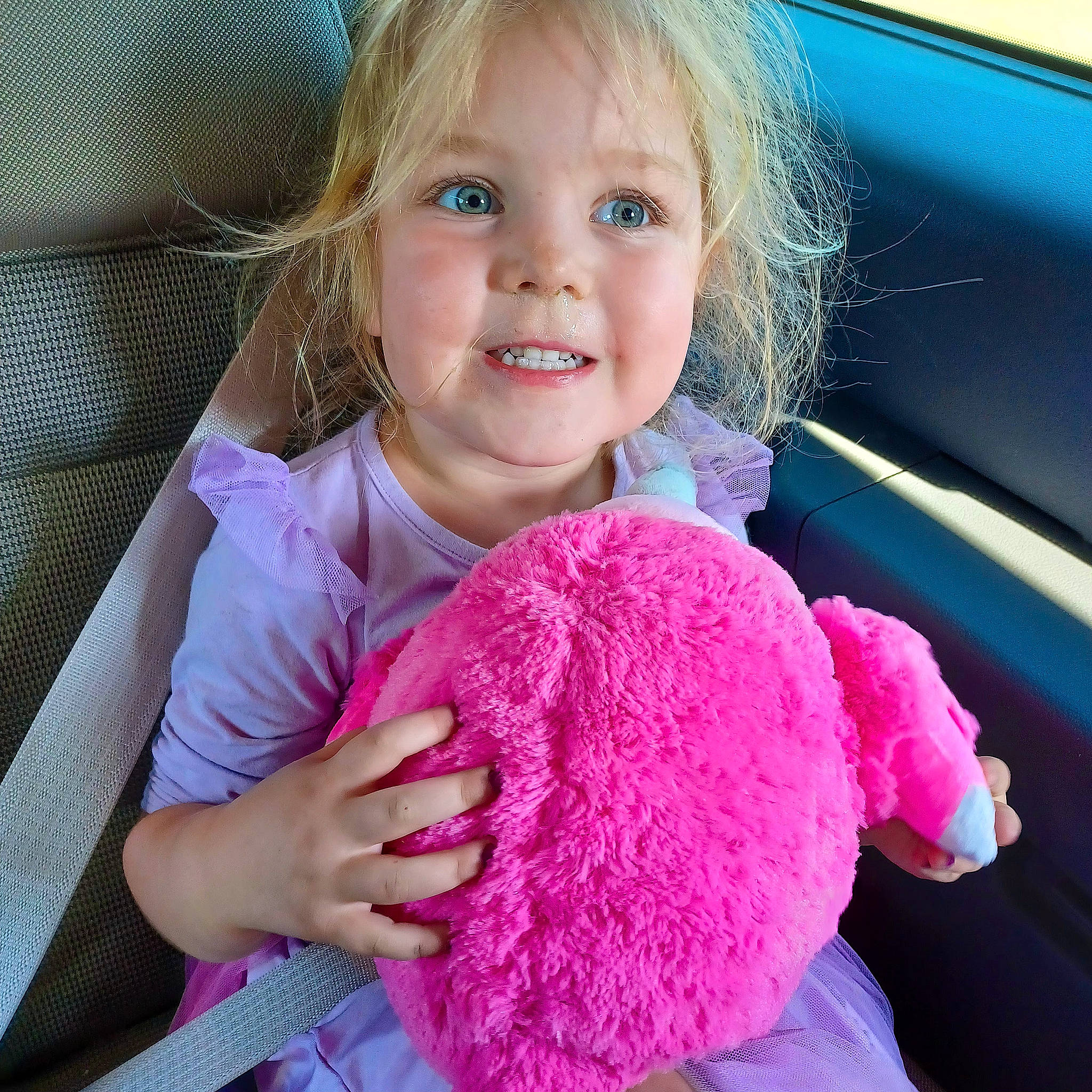 Lainey joined the competition — help win amazing prizes! arm, baby_toddler_clothing, blue, car_seat, child, finger, gesture, hand, happy, head, joy, magenta, nose, person, pink, product, skin, smile, textile, thumb