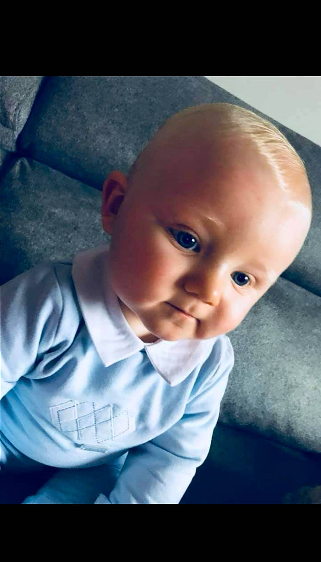 Kaleb is registered to the contest to win money with this photo: baby, cheek, child, chin, ear, eye, face, facial_expression, forehead, head, lip, mouth, nose, person, photography, portrait, portrait_photography, skin, smile, toddler