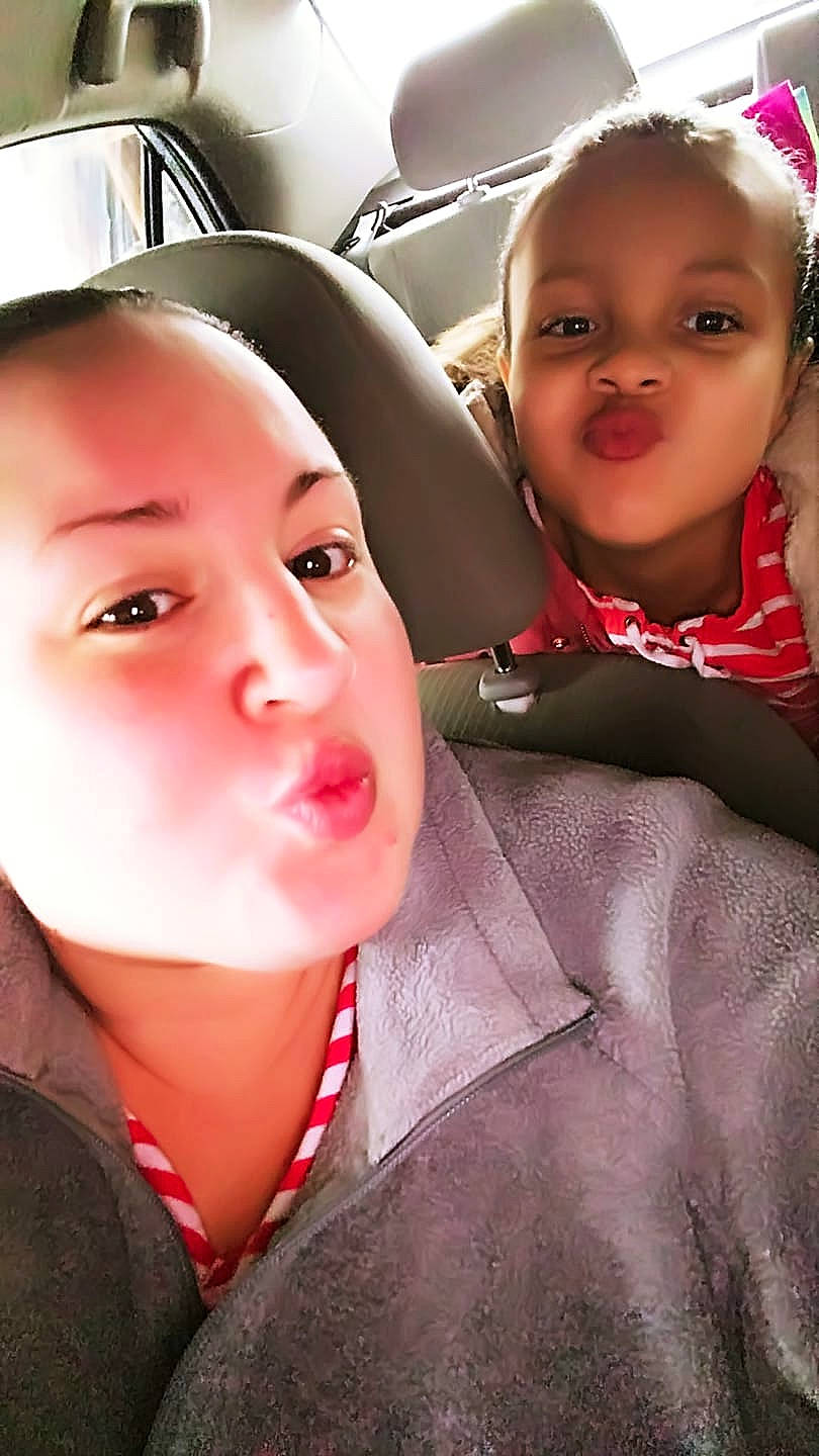 Kyndall is registered to the contest to win money with this photo: baby, car_seat, cheek, child, chin, eye, eyebrow, face, facial_expression, fun, head, lip, mouth, nose, person, photography, selfie, skin, smile, toddler