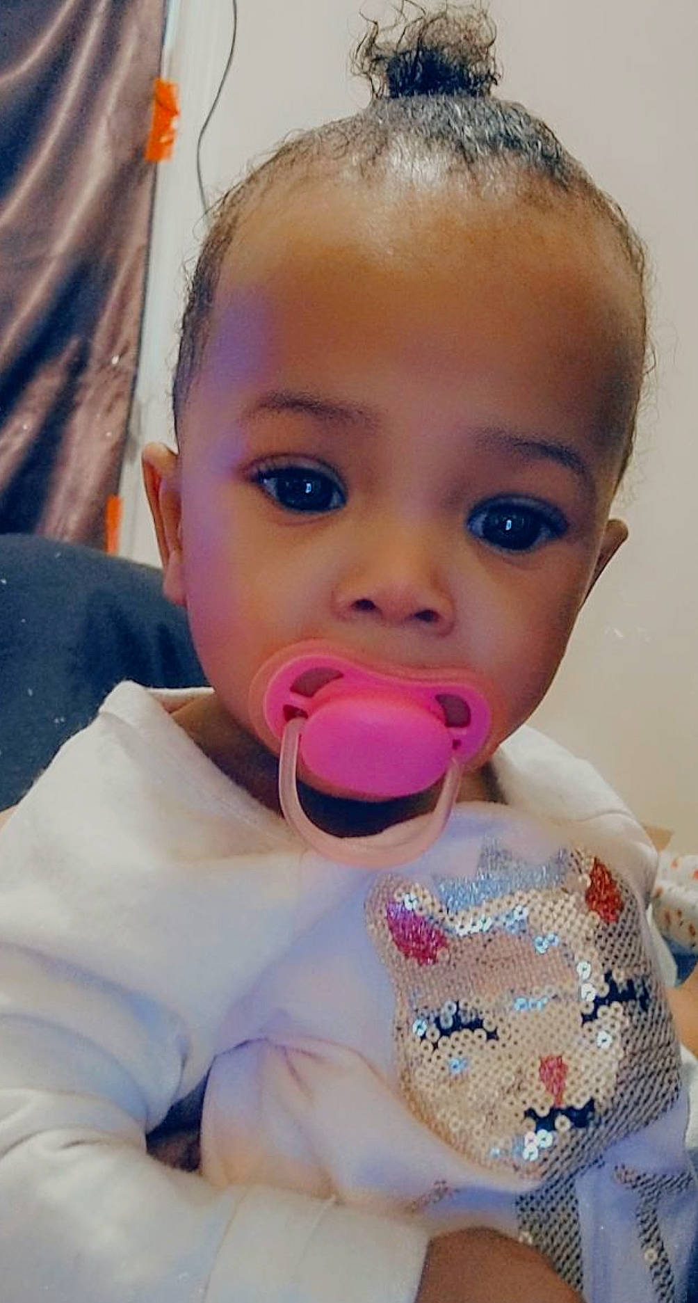 Remi joined the competition — help win amazing prizes! baby, baby_toddler_clothing, cheek, dress, drinkware, ear, eyebrow, eyelash, face, fun, hairstyle, happy, head, iris, jaw, lip, mouth, neck, nose, person