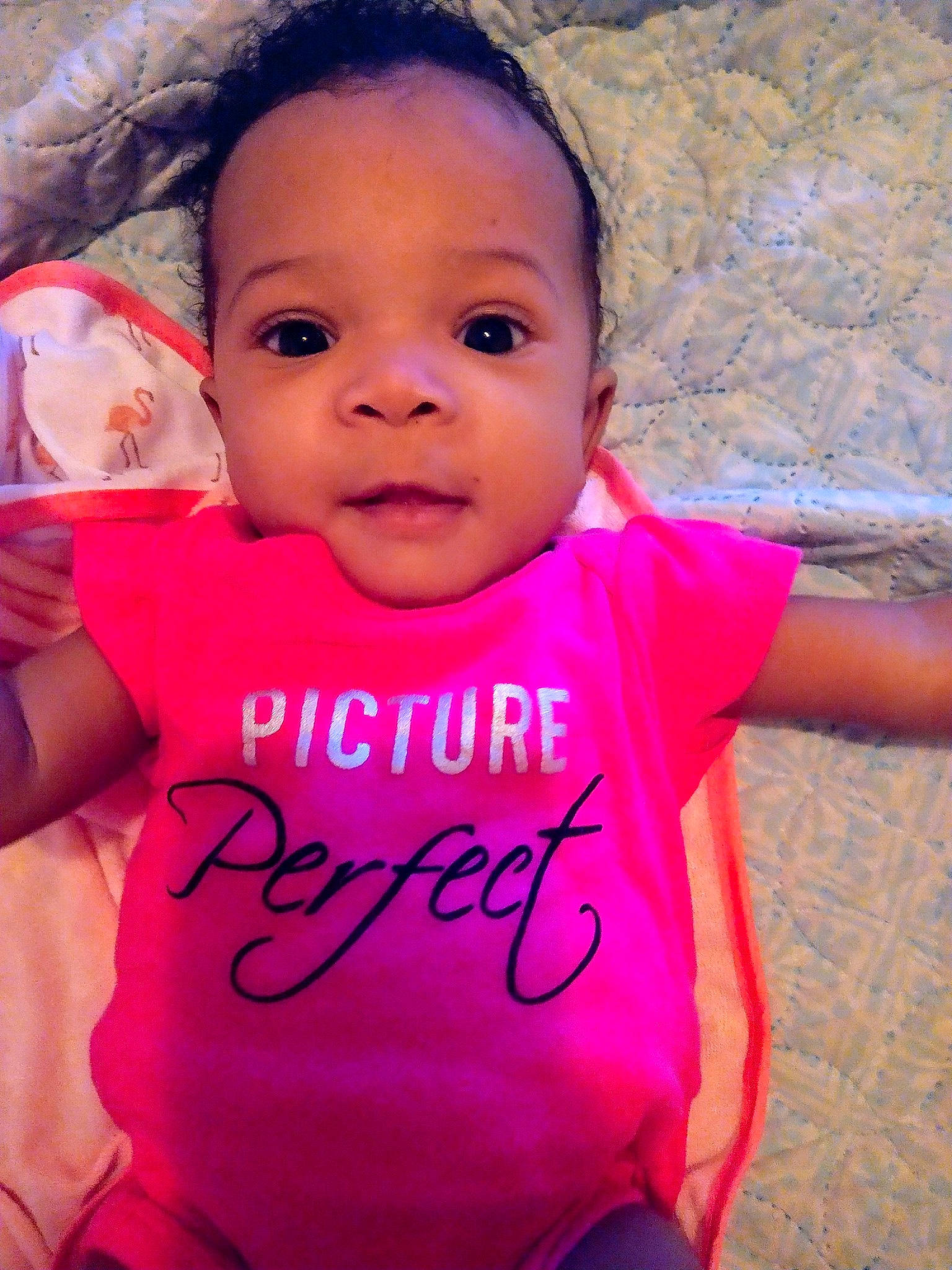 Remi is registered to the contest to win money with this photo: baby, baby_toddler_clothing, child, cool, fashion_accessory, fun, gesture, happy, iris, leisure, lip, magenta, nose, person, pink, skin, sleeve, smile, t_shirt, toddler