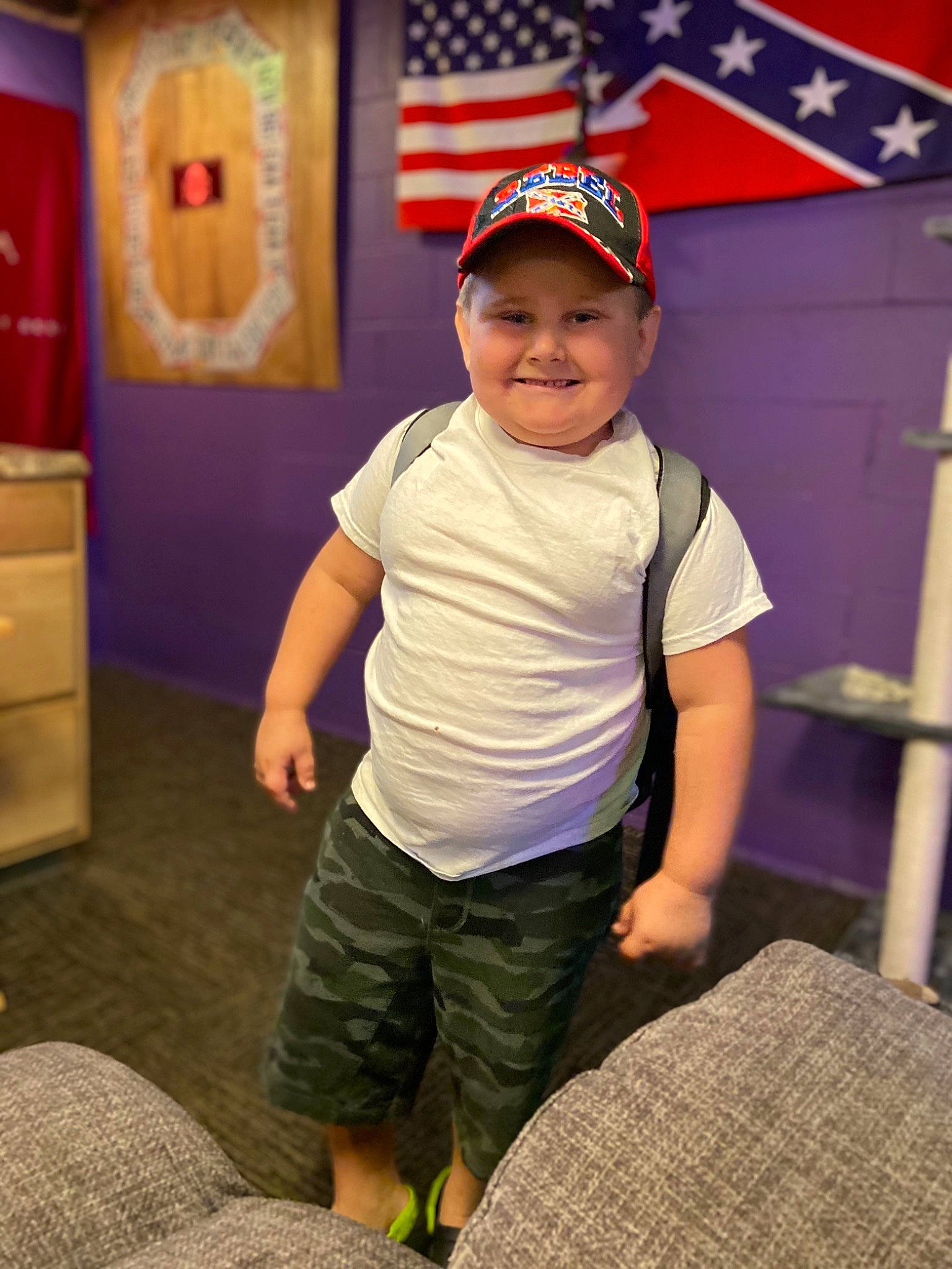 Chevy joined the competition — help win amazing prizes! cap, child, fun, headgear, headwear, joy, person, play, standing, toddler