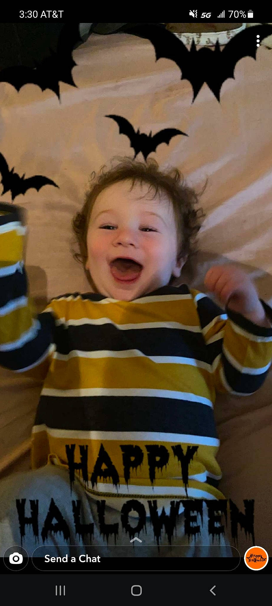 Gabriel joined the competition — help win amazing prizes! arm, baby_toddler_clothing, bird, eye, facial_expression, finger, fun, gesture, happy, head, iris, organ, person, sleeve, smile, standing, t_shirt, toddler, tree, white