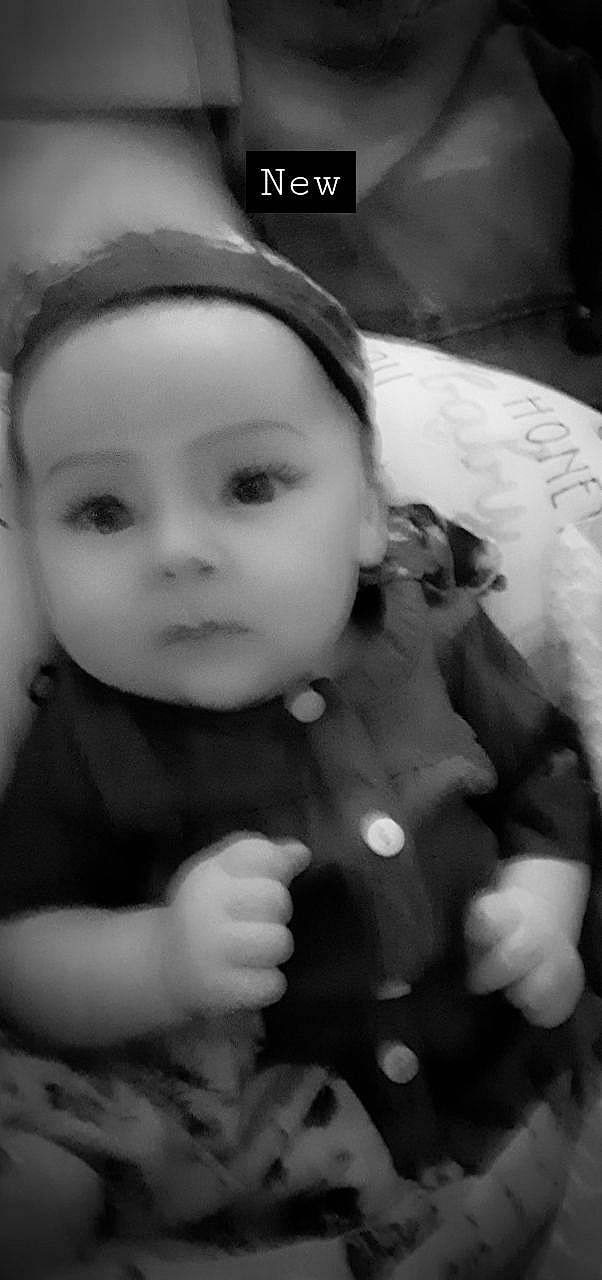 Estelle joined the competition — help win amazing prizes! baby, black_and_white, cheek, child, eye, eyebrow, face, head, lip, monochrome, monochrome_photography, mouth, nose, person, photograph, photography, skin, smile, snapshot, style