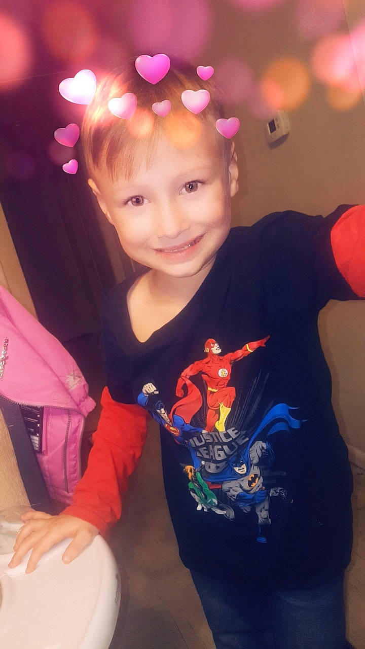 Ashtin is registered to the contest to win money with this photo: child, clothing, cool, costume, day, event, fun, girl, happiness, human_body, human_hair_color, joy, organ, party, person, pink, product, purple, skin, smile