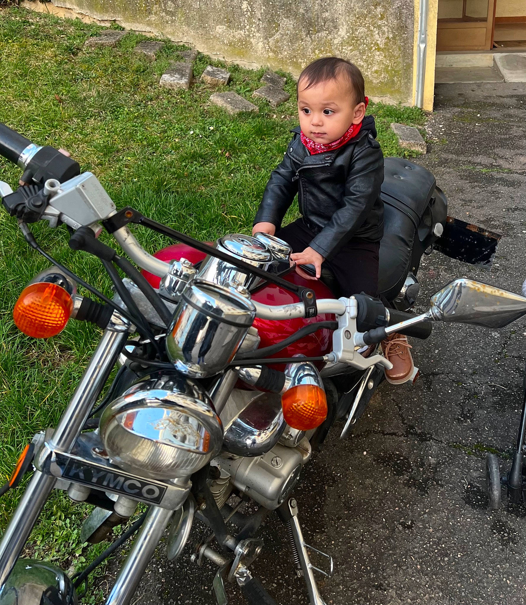 Thao participe au concours pour gagner de l'argent avec cette photo : automotive_lighting, automotive_tire, bicycle, bicycle_accessory, bicycle_frame, bicycle_handlebar, bicycle_part, bicycle_saddle, fender, headlamp, motor_vehicle, motorcycle, motorcycle_accessories, person, plant, recreation, spoke, tire, toddler, vehicle