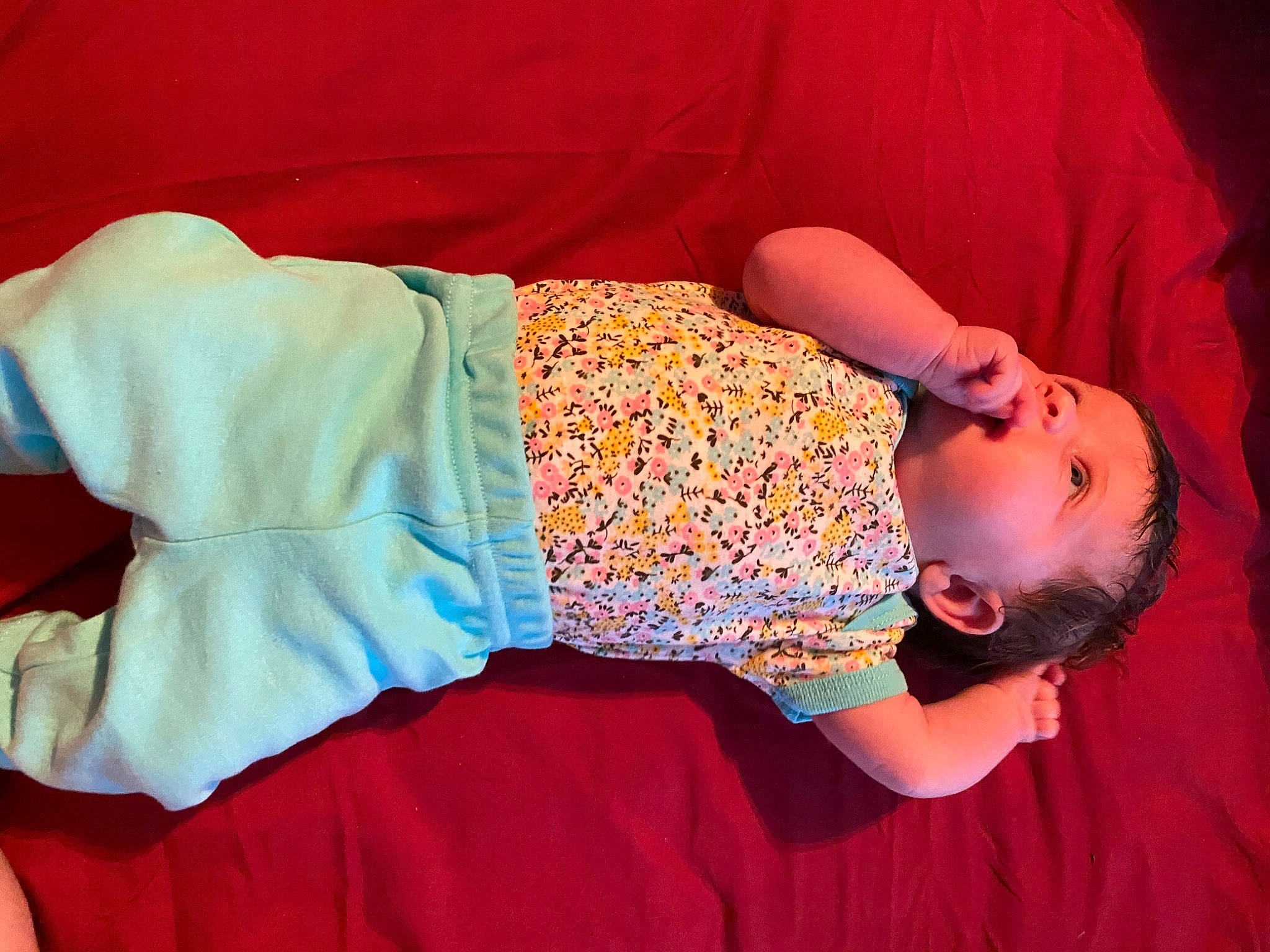 Adaleigh joined the competition — help win amazing prizes! baby, child, nap, peach, person, sleep, toddler
