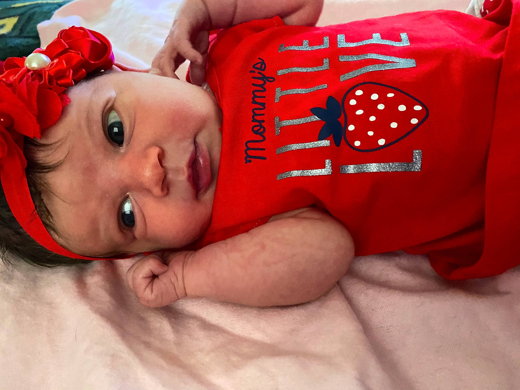 Adaleigh joined the competition — help win amazing prizes! baby, child, mouth, person, red, toddler