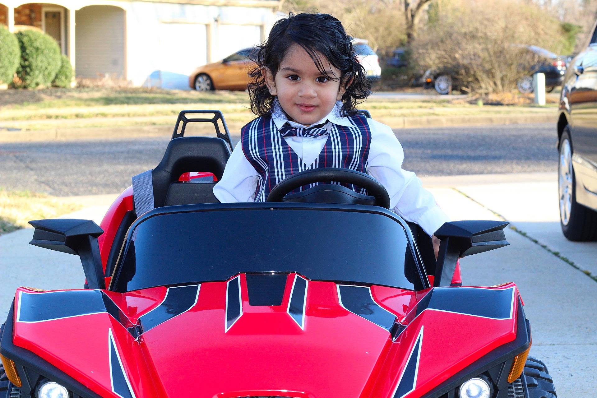 Riaan joined the competition — help win amazing prizes! automotive_design, automotive_exterior, automotive_tire, car, fun, helmet, jacket, joy, light, motor_vehicle, motorsport, person, photograph, plant, snapshot, tire, toddler, travel, tree, vehicle