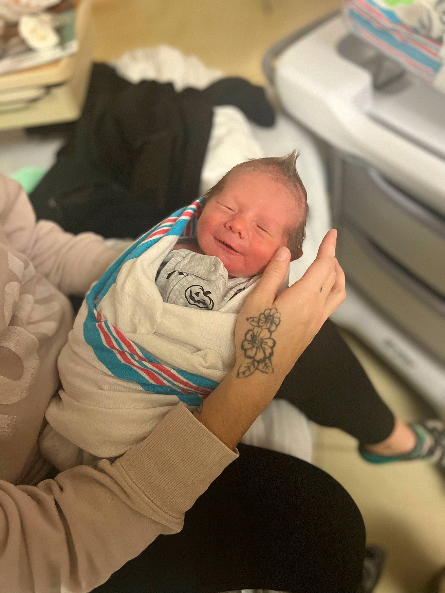 Justin joined the competition — help win amazing prizes! abdomen, baby, baby_products, baby_toddler_clothing, child, comfort, elbow, health_care, joint, knee, medical, nap, person, room, service, sitting, sleep, sleeve, t_shirt, thigh