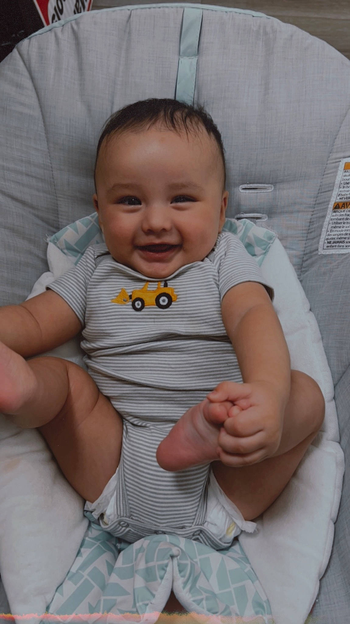 Leonardo is registered to the contest to win money with this photo: baby, baby_products, baby_toddler_clothing, cheek, child, chin, comfort, finger, happy, iris, joy, linens, pattern, person, product, sitting, skin, sleeve, smile, stomach