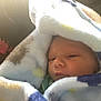 Leo joined the competition — help win amazing prizes! baby, blanket, face, infant, wrapped, cozy, soft_texture, calm, peaceful, indoors, head, child, sleepy, warm, closeup, newborn, comfort, fabric, cute, portrait