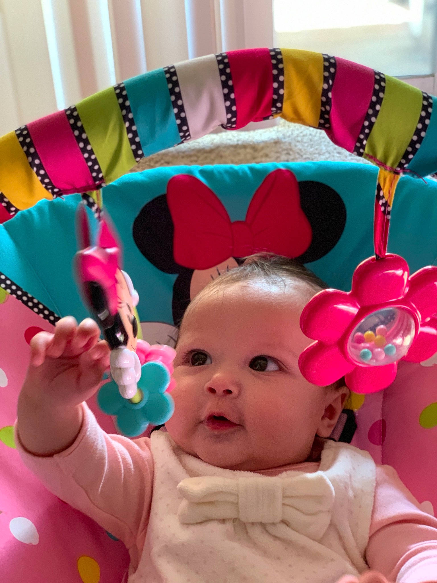 Aiyana joined the competition — help win amazing prizes! baby, baby_products, baby_toddler_clothing, baby_toys, cheek, child, costume_accessory, costume_hat, hair_accessory, party_supply, peach, person, pink, toddler