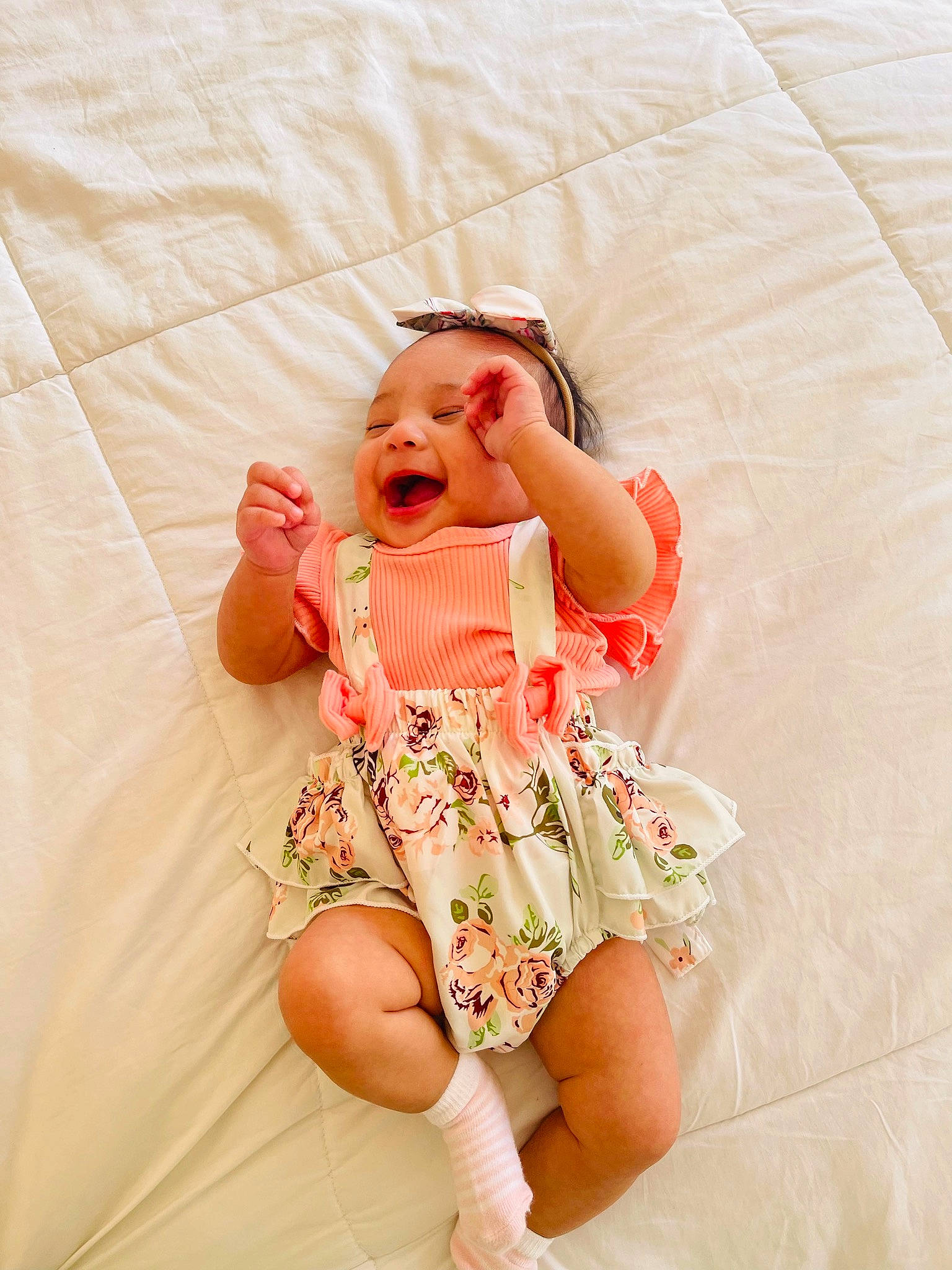 Isabella Rae joined the competition — help win amazing prizes! baby_toddler_clothing, chin, comfort, day_dress, dress, eye, face, finger, hair, happy, head, headgear, human_body, iris, lip, neck, person, pink, sleeve, thigh