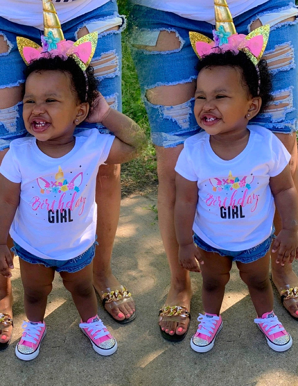 Nova is registered to the contest to win money with this photo: baby_toddler_clothing, blue, cool, footwear, friendship, green, hairstyle, happy, human, leg, leisure, person, pink, product, purple, shoe, shorts, skin, smile, thigh