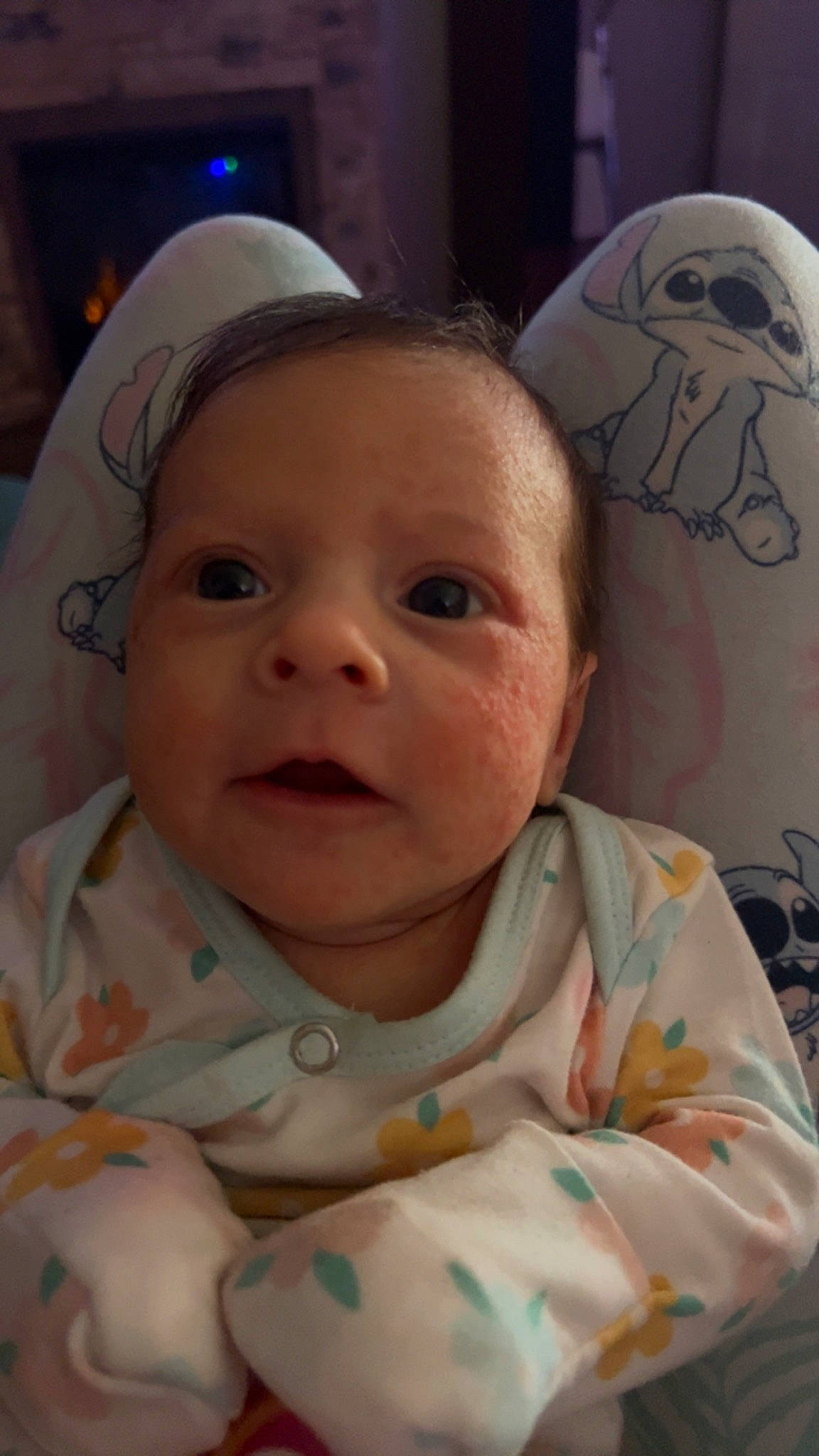 Cassandra is registered to the contest to win money with this photo: baby, baby_toddler_clothing, cheek, child, chin, eye, eyebrow, face, facial_expression, head, iris, lip, mammal, mouth, nose, organ, person, skin, sleeve, smile