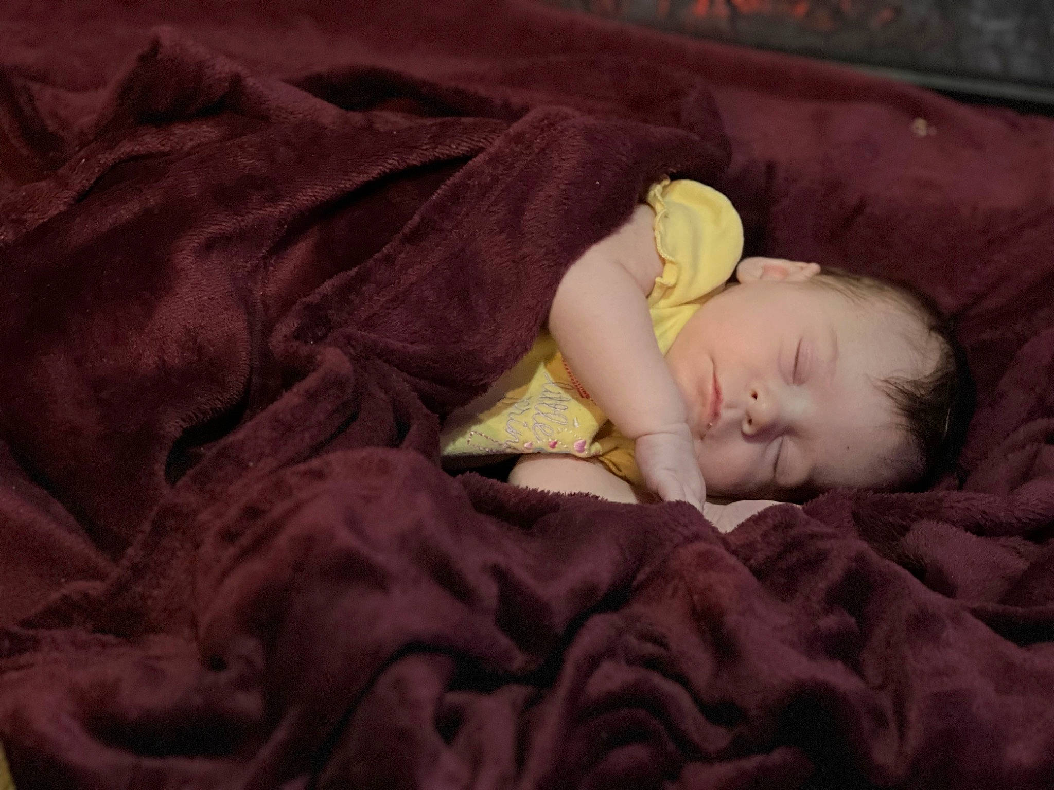 Cassandra joined the competition — help win amazing prizes! baby, baby_products, baby_sleeping, baby_toddler_clothing, bedding, bedtime, blanket, cheek, child, comfort, fur, linens, nap, person, room, sitting, sleep, sleeve, textile, toddler