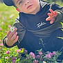 Tyago a rejoint le concours — aidez-le/la à gagner de superbes lots ! child, boy, cap, hoodie, flowers, daisies, greenery, nature, outdoor, field, sunlight, portrait, young, casual_clothing, grass, plant, flora, spring, daylight, person