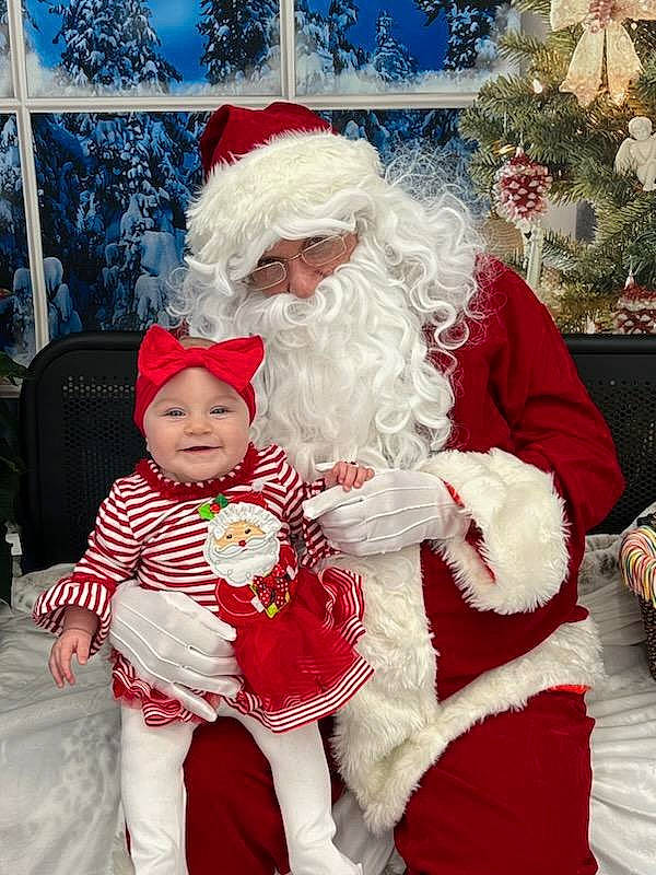 Lorelei joined the competition — help win amazing prizes! baby, baby_toddler_clothing, beard, christmas, christmas_eve, costume_hat, event, fictional_character, fur, happy, hat, headwear, holiday, human_body, joy, lap, person, santa_claus, toddler, tradition