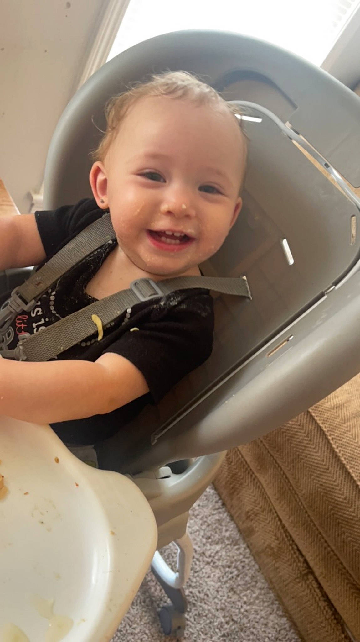 Azayla joined the competition — help win amazing prizes! auto_part, automotive_design, automotive_exterior, baby, baby_toddler_clothing, car_seat, comfort, face, fender, happy, head, hood, joy, motor_vehicle, person, personal_luxury_car, skin, smile, steering_wheel, toddler