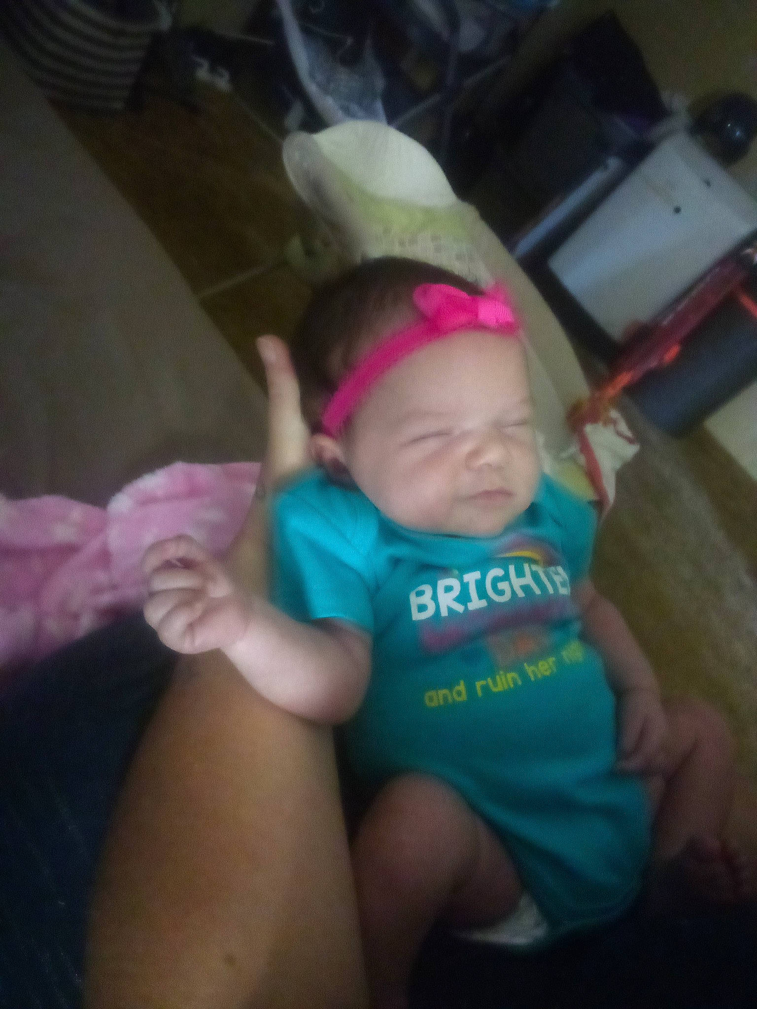 Sadie Mae joined the competition — help win amazing prizes! baby, baby_products, baby_toddler_clothing, cheek, child, comfort, eye, finger, fun, human_leg, lap, magenta, person, pink, play, room, sitting, sock, thigh, thumb