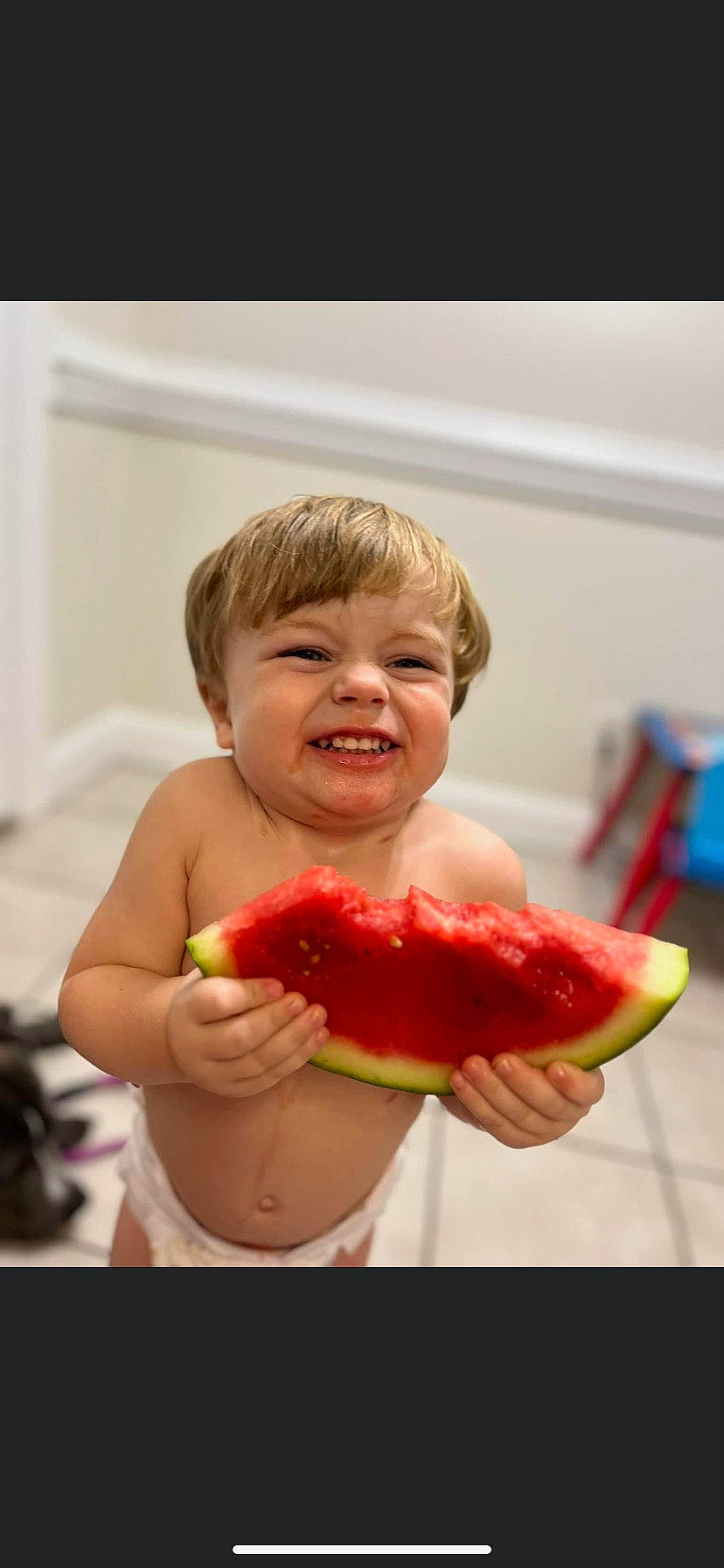 Kayson is registered to the contest to win money with this photo: citrullus, face, finger, food, food_craving, fruit, gesture, happy, joy, melon, natural_foods, person, plant, produce, seedless_fruit, smile, strawberries, strawberry, superfood, sweetness