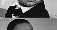 Wilson participe au concours pour gagner de l'argent avec cette photo : baby, black_and_white, portrait, child, expression, curious, suit, toddler, face, closeup, indoor, collage, photography, emotion, young, cute, formal_clothing, studio, monochrome, innocent