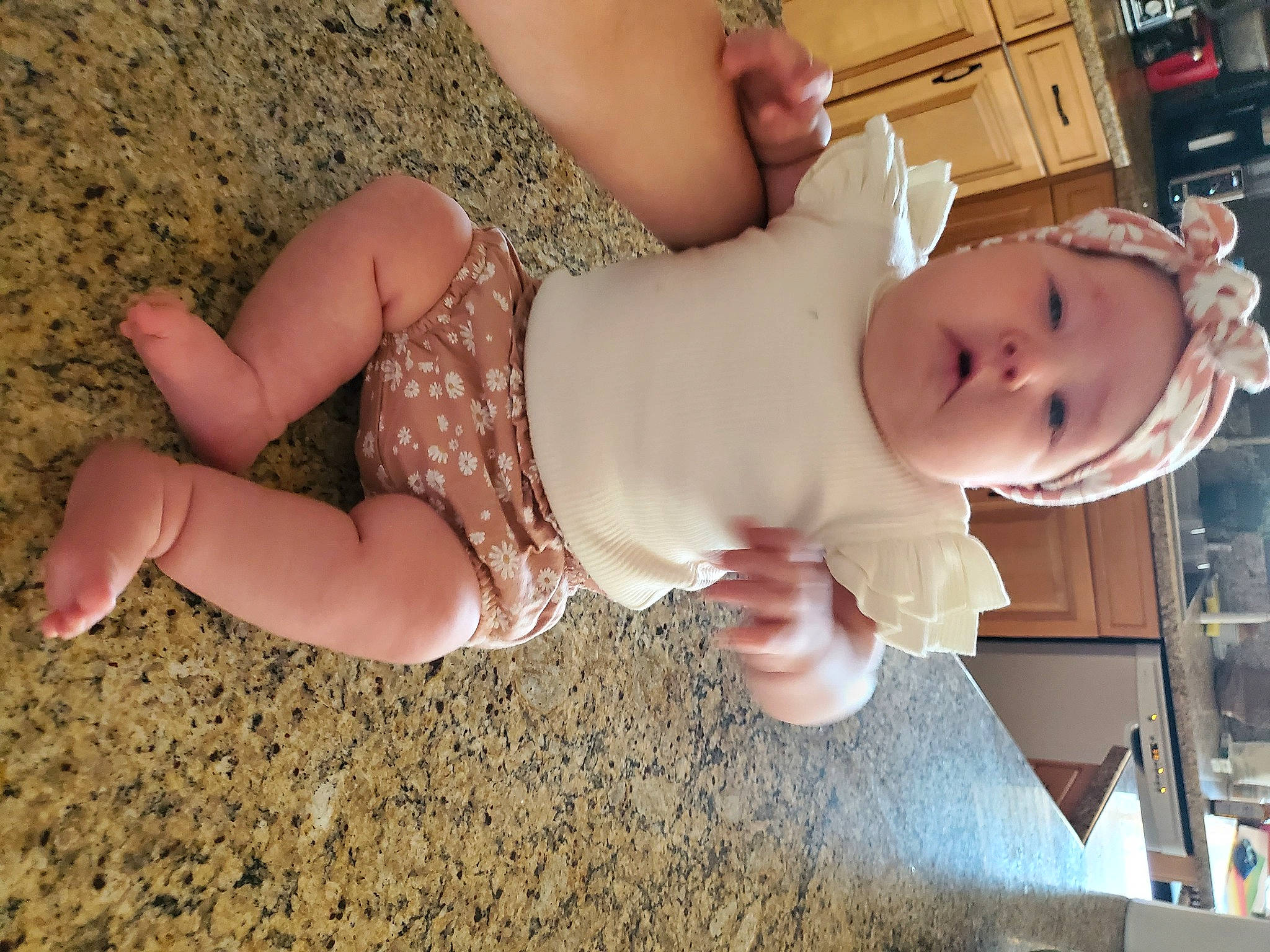 Rowan joined the competition — help win amazing prizes! abdomen, arm, baby, baby_toddler_clothing, cabinetry, child, dress, finger, hand, happy, headwear, human_body, human_leg, joint, leg, nail, person, photograph, skin, thigh