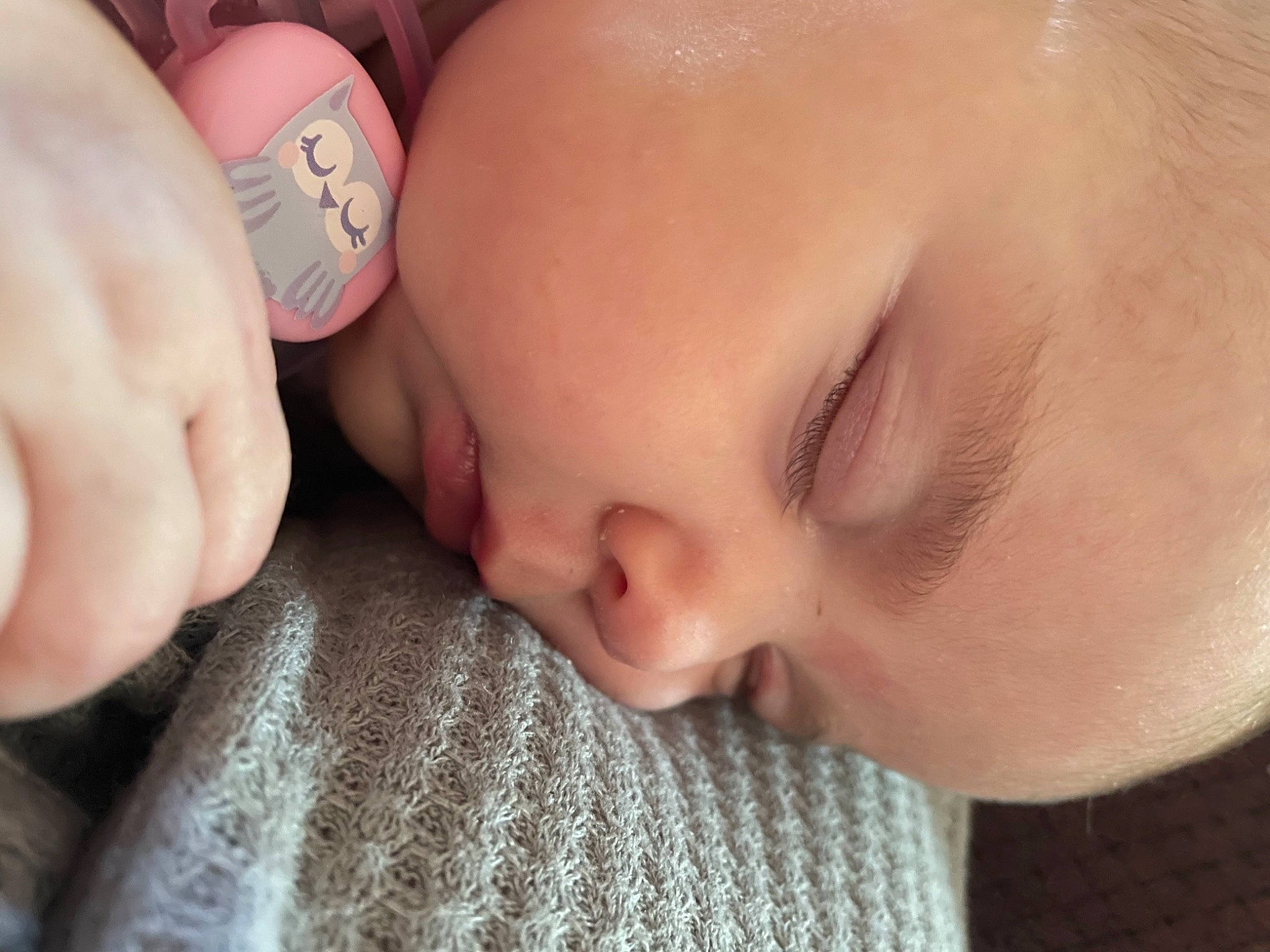 Emberly is registered to the contest to win money with this photo: baby, baby_sleeping, cheek, comfort, ear, eye, eyelash, face, finger, gesture, head, human_body, iris, lip, mouth, nail, nose, person, skin, thumb