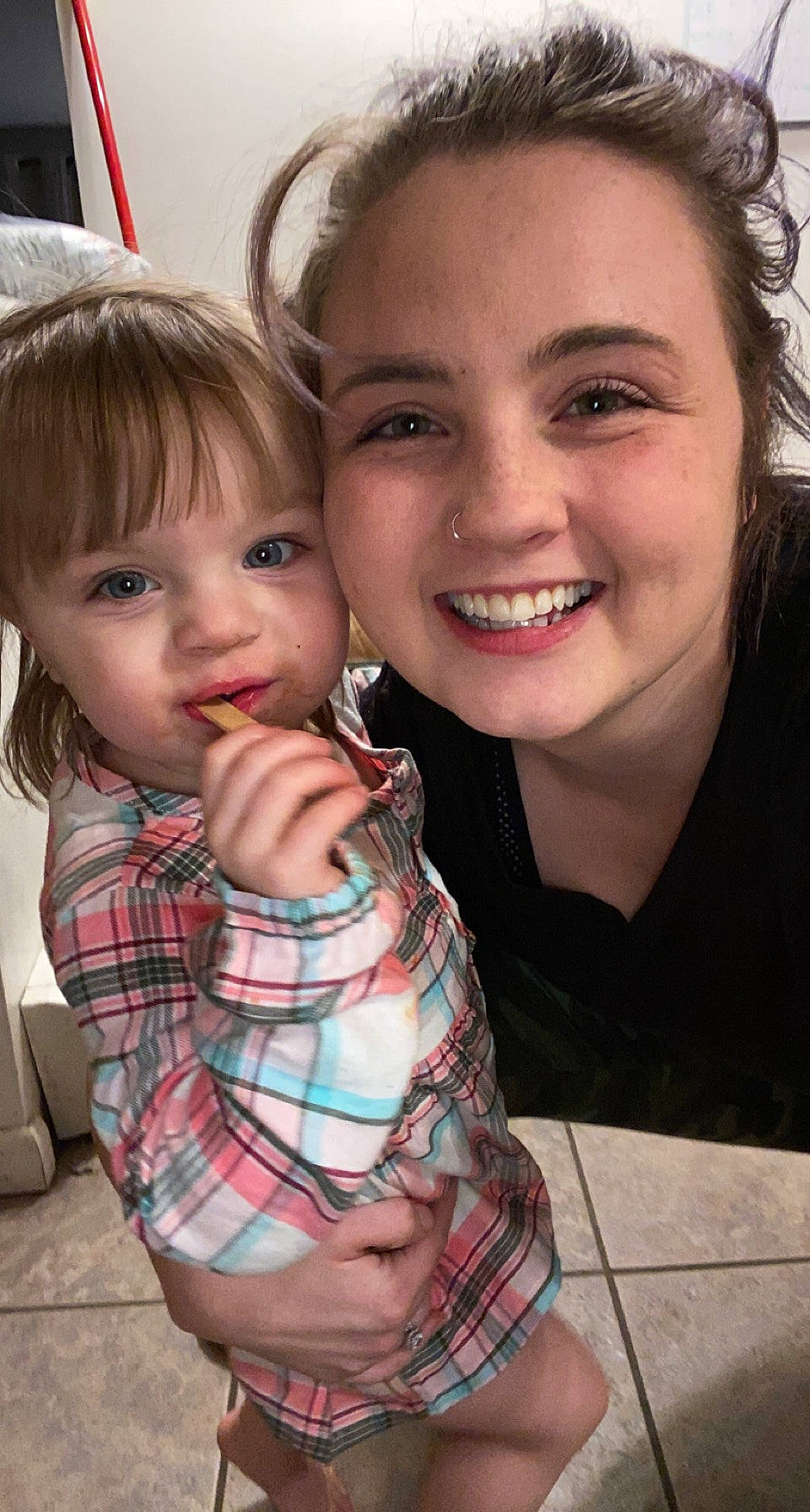 Annabella joined the competition — help win amazing prizes! cheek, chin, eye, facial_expression, gesture, hair, happy, human, human_body, interaction, iris, joy, lip, mouth, nose, person, plaid, plant, skin, smile