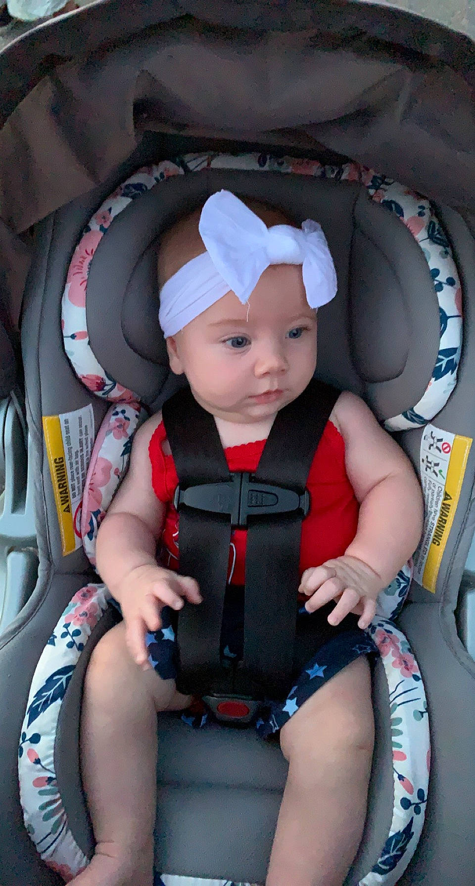 Amirah is registered to the contest to win money with this photo: auto_part, automotive_design, baby, baby_carriage, baby_products, baby_toddler_clothing, car_seat, car_seat_cover, child, comfort, fun, headwear, person, personal_protective_equipment, product, seat_belt, sitting, steering_wheel, thigh, toddler