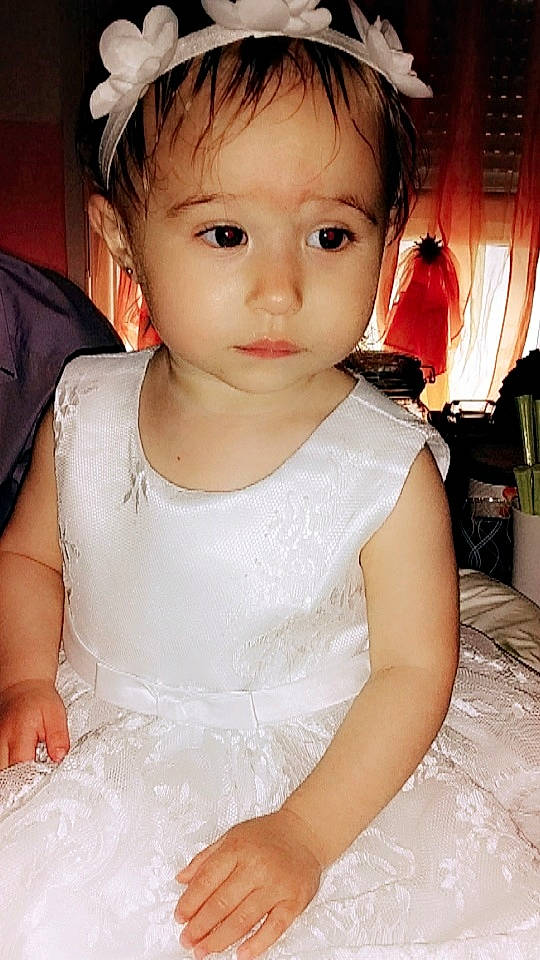Sophia a rejoint le concours — aidez-le/la à gagner de superbes lots ! beauty, cheek, child, child_model, dress, hair, hair_accessory, person, skin, smile, toddler