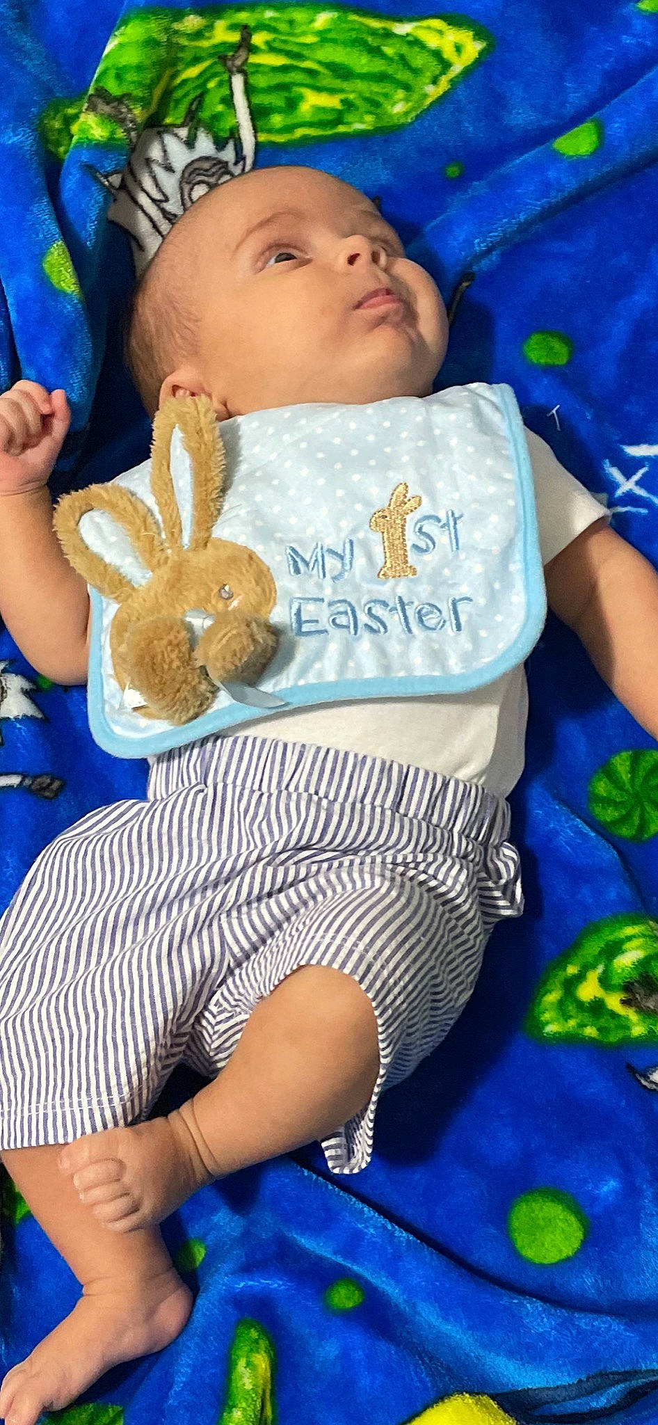 Demarcus joined the competition — help win amazing prizes! azure, baby_sleeping, baby_toddler_clothing, blue, child, comfort, electric_blue, finger, headgear, knee, linens, person, product, skin, sleeve, sock, textile, thigh, thumb, white