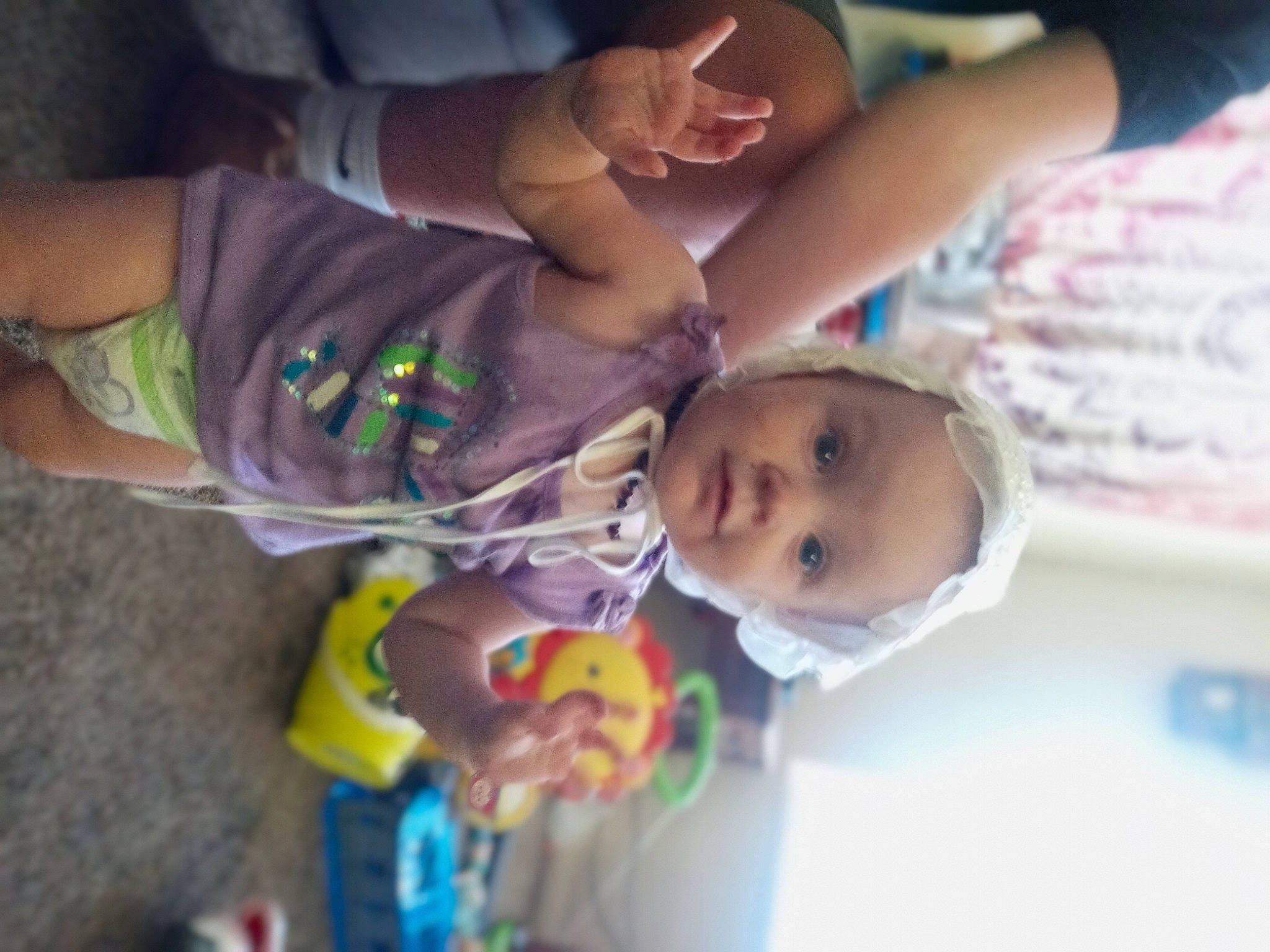 Gloria joined the competition — help win amazing prizes! arm, baby, baby_products, baby_toddler_clothing, cheek, child, event, finger, fun, gesture, hand, happy, iris, mouth, nose, person, skin, snapshot, thumb, toddler