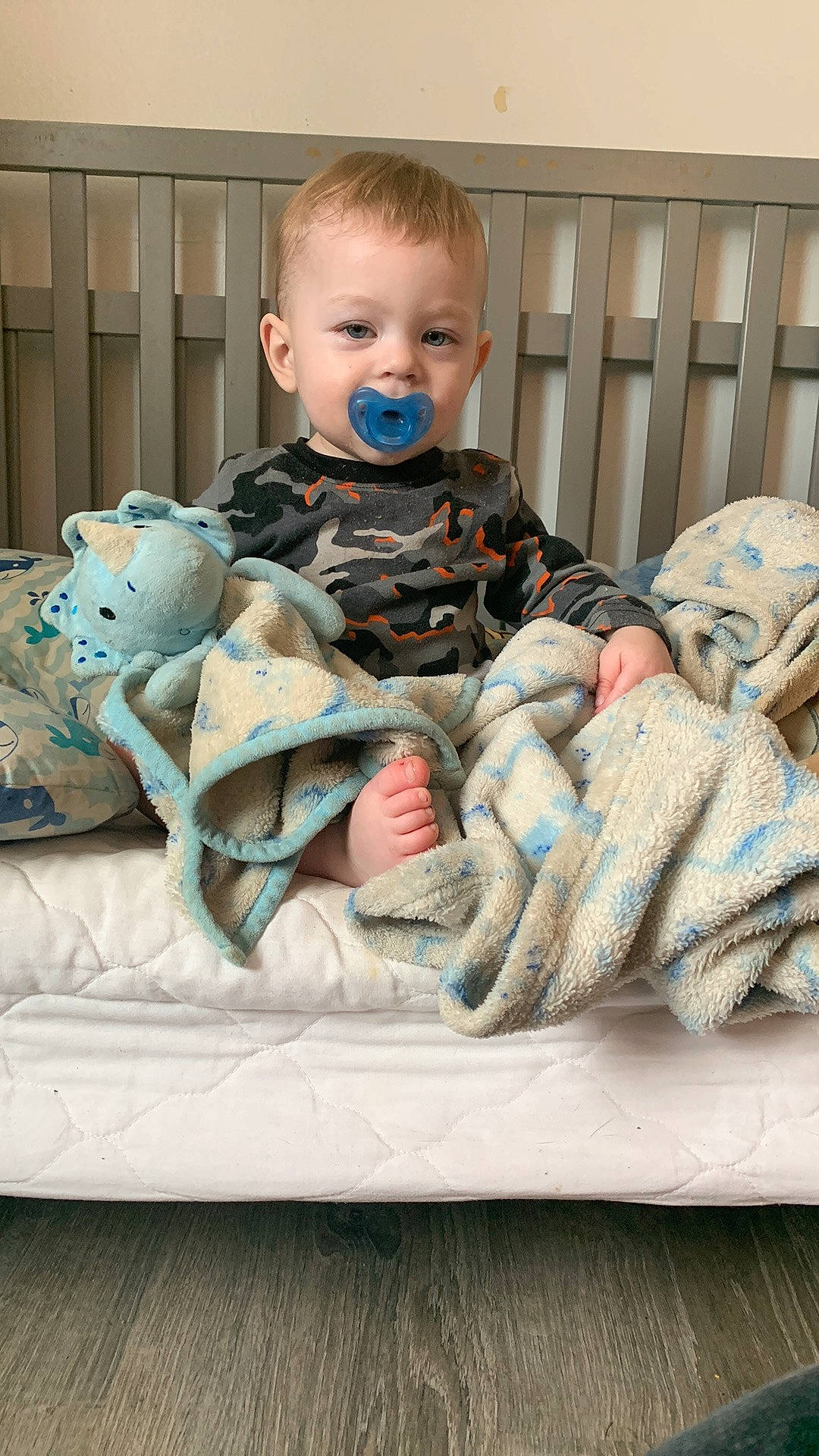 Jensen joined the competition — help win amazing prizes! baby, baby_products, baby_toddler_clothing, bedding, child, comfort, couch, denim, face, fur, linens, outerwear, pattern, person, room, sitting, sleeve, t_shirt, throw_pillow, toddler