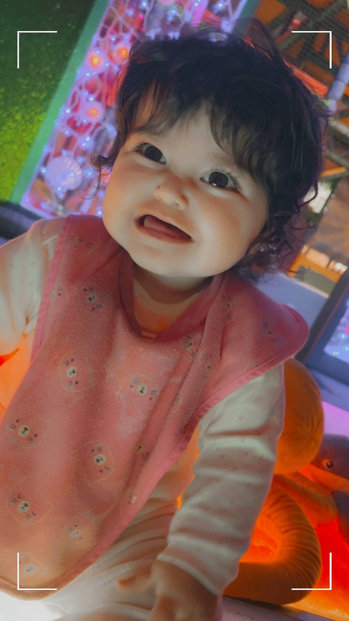 Thea is registered to the contest to win money with this photo: baby, baby_toddler_clothing, beauty, cheek, child, chin, dress, facial_expression, fun, happy, human_body, leisure, lip, mouth, nose, people_in_nature, person, pink, skin, smile