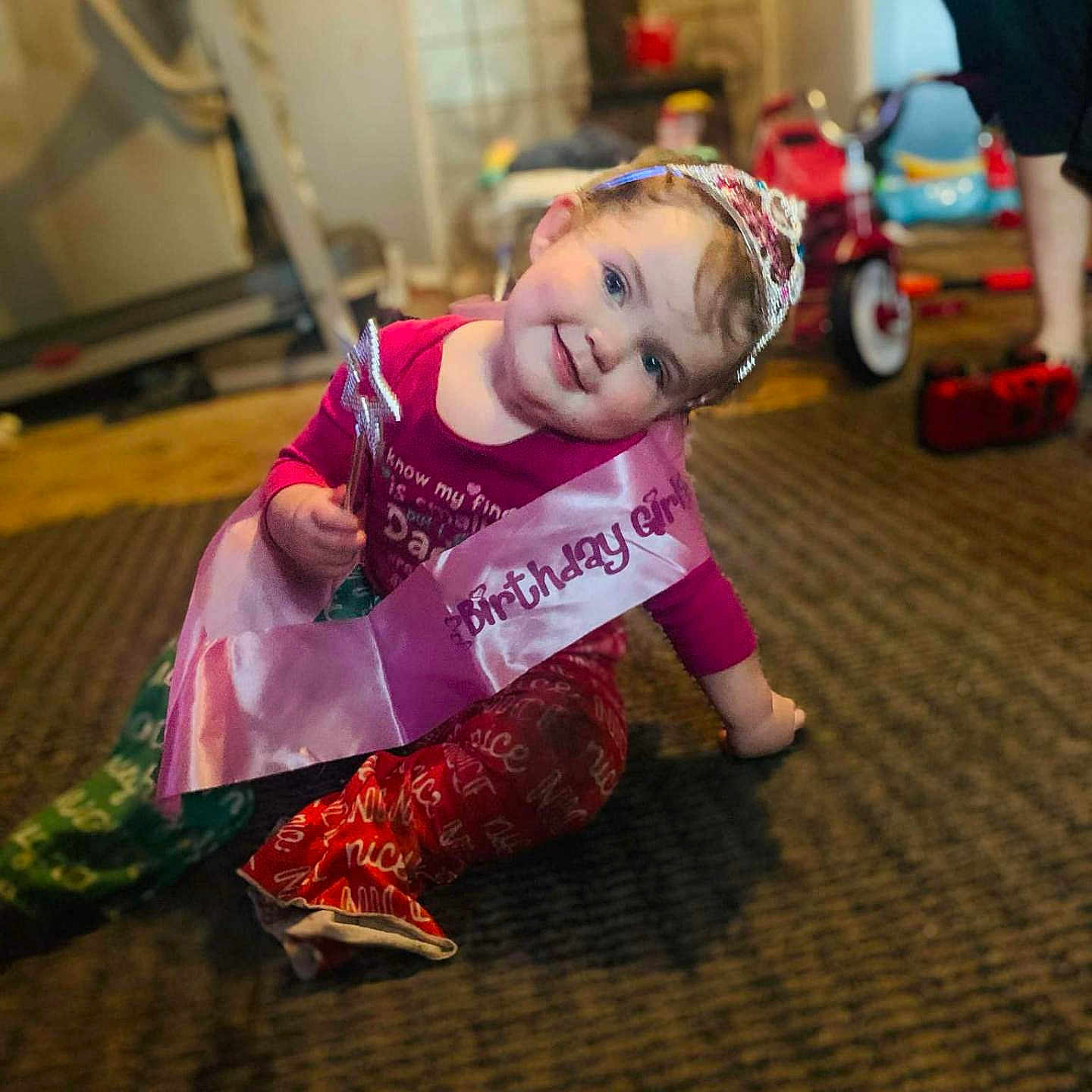 Nelli is registered to the contest to win money with this photo: accessories, baby, clothing, coat, costume, crawling, dancing, dress, face, festival, halloween, hat, head, jewelry, leisureactivities, person, photography, portrait, t_shirt, toy