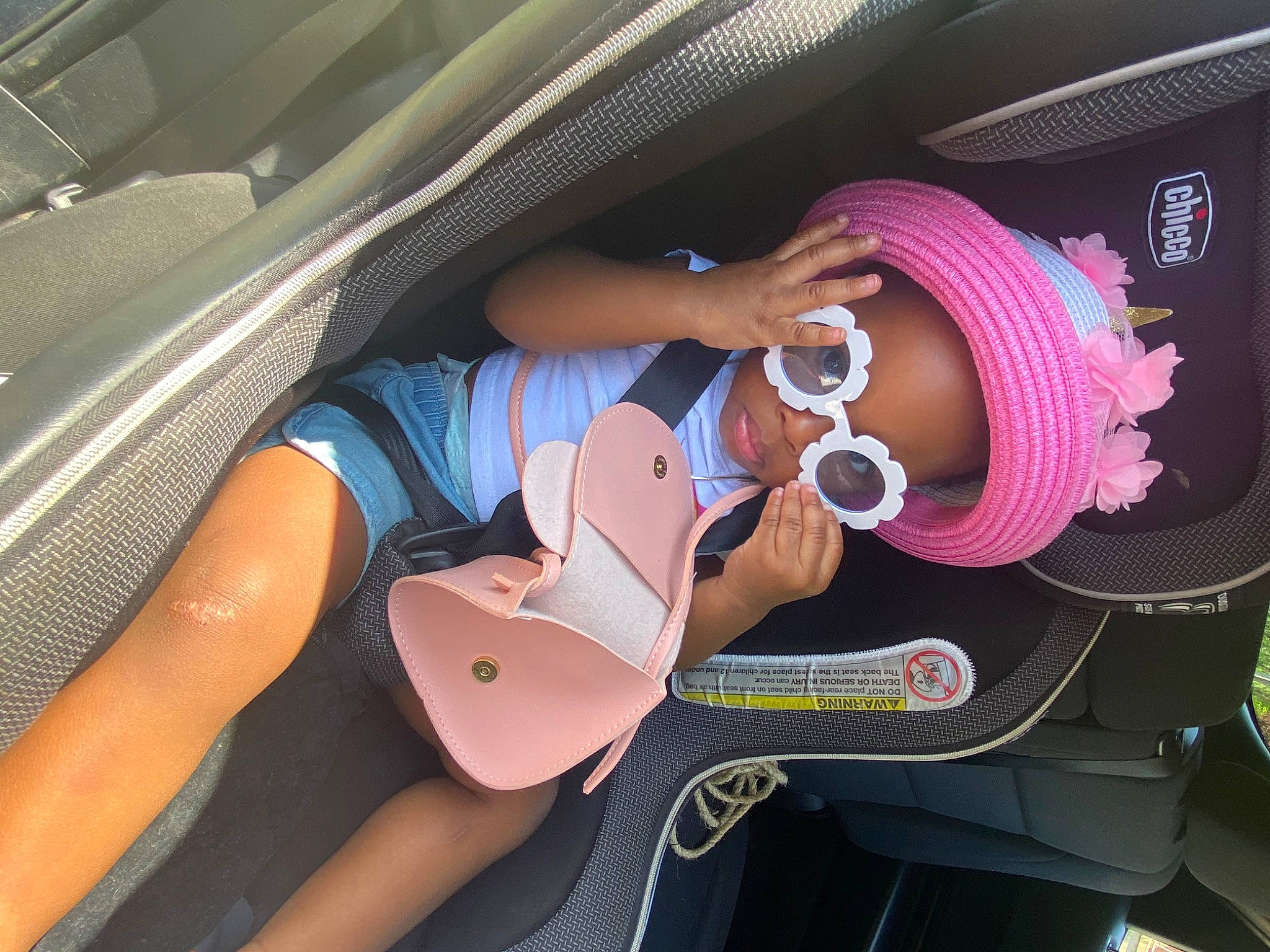 Kyndal joined the competition — help win amazing prizes! auto_part, automotive_design, automotive_exterior, cap, car, car_seat, elbow, eyewear, fun, glasses, goggles, hat, human_body, human_leg, motor_vehicle, person, personal_luxury_car, sunglasses, thigh, vehicle