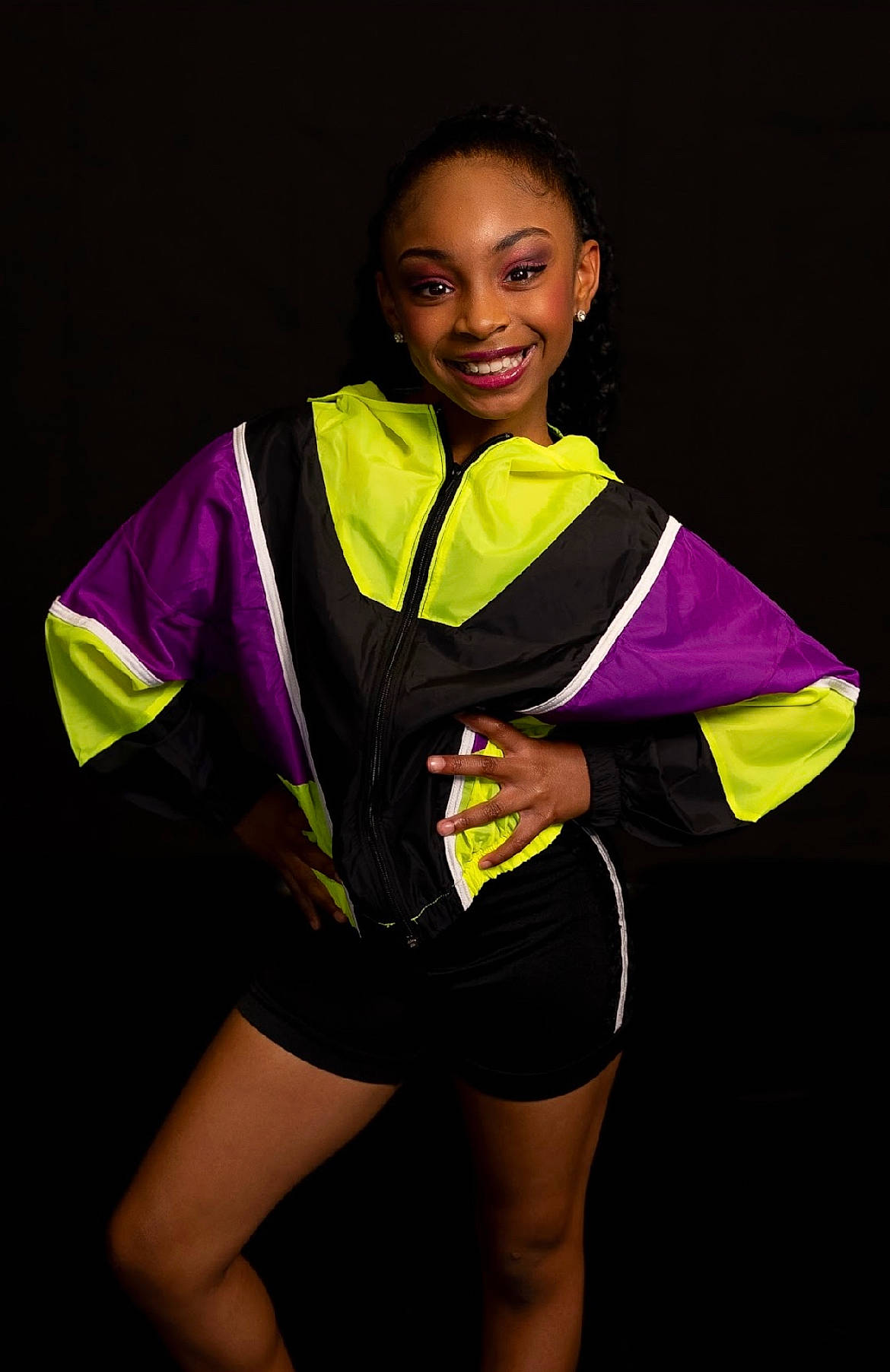 Laila joined the competition — help win amazing prizes! athlete, dress, electric_blue, event, fashion_design, flash_photography, formal_wear, hair, human_leg, jersey, jewellery, joy, knee, leg, person, player, sleeve, smile, sports_uniform, sportswear