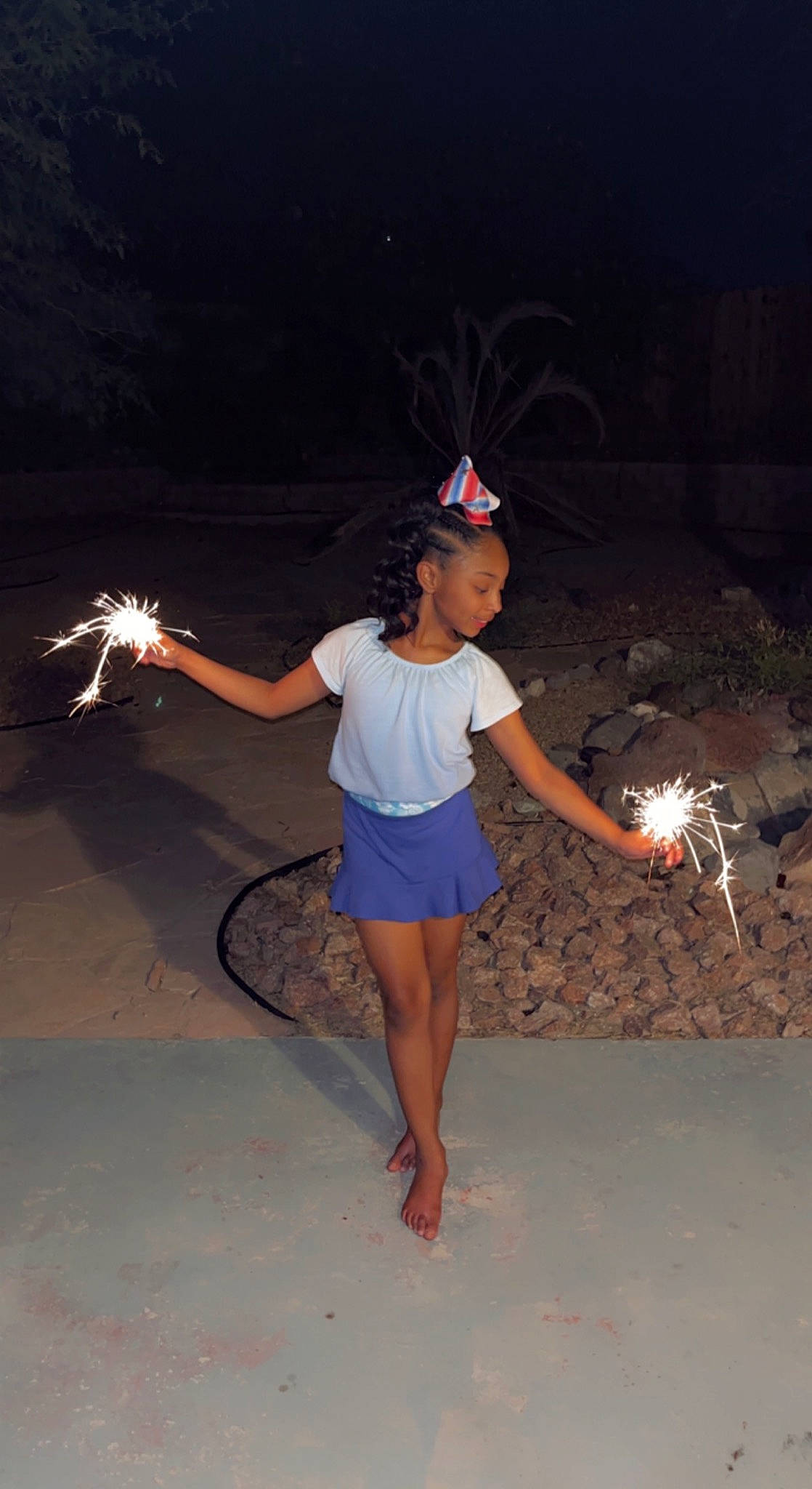 Laila joined the competition — help win amazing prizes! barefoot, electric_blue, entertainment, event, fire, fireworks, flash_photography, fun, happy, heat, human_leg, landscape, leg, leisure, midnight, party_supply, people_in_nature, person, recreation, shorts