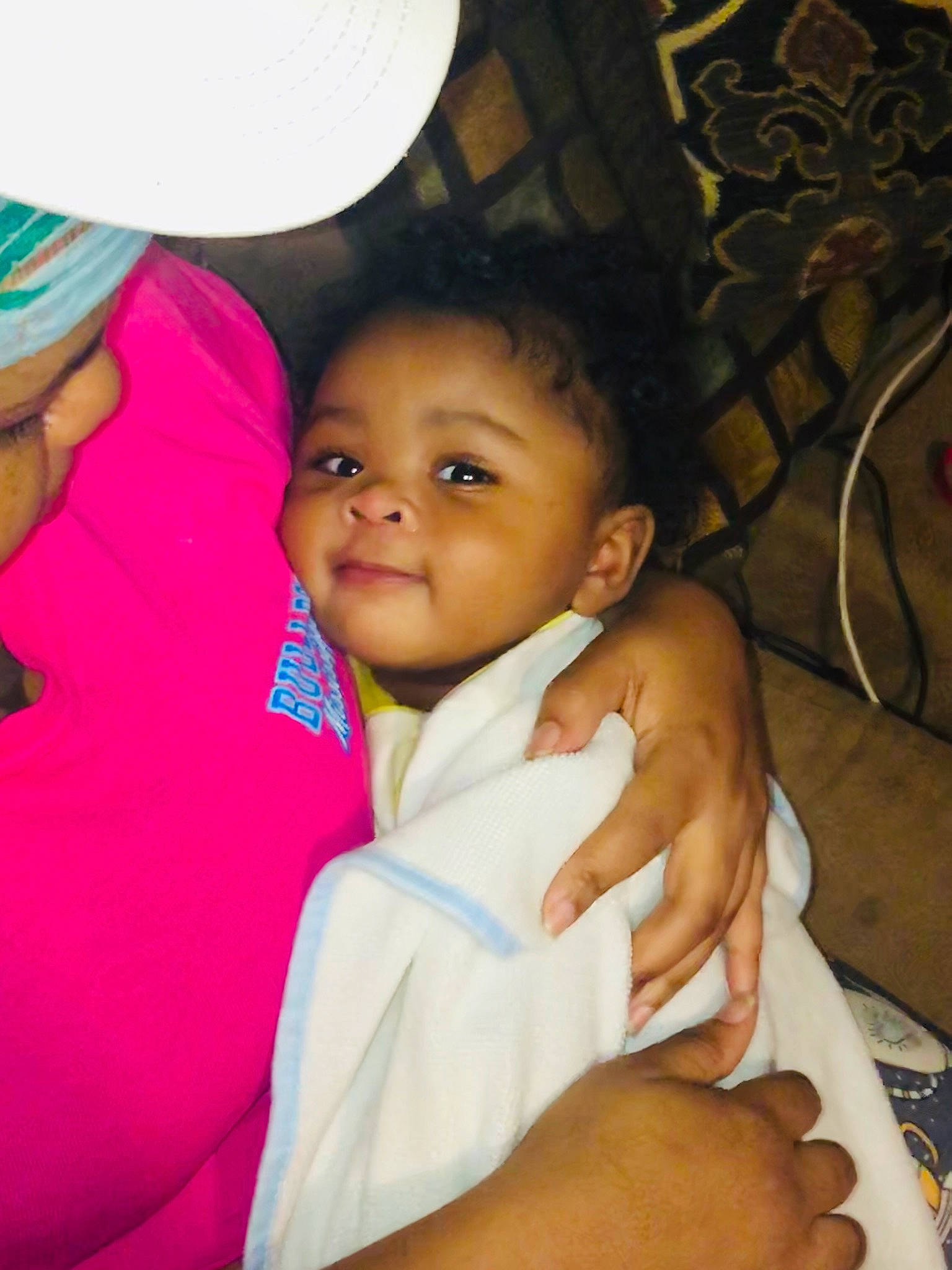 Katrina joined the competition — help win amazing prizes! abdomen, baby, baby_toddler_clothing, baseball_cap, cap, child, comfort, event, finger, fun, gesture, happy, hat, head, person, sitting, smile, sun_hat, thumb, toddler