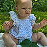 baby, child, infant, outdoor, grass, leaf, blanket, nature, sunlight, curious, sitting, clothing, cute, expression, exploring, greenery, summer, daylight, skin, head