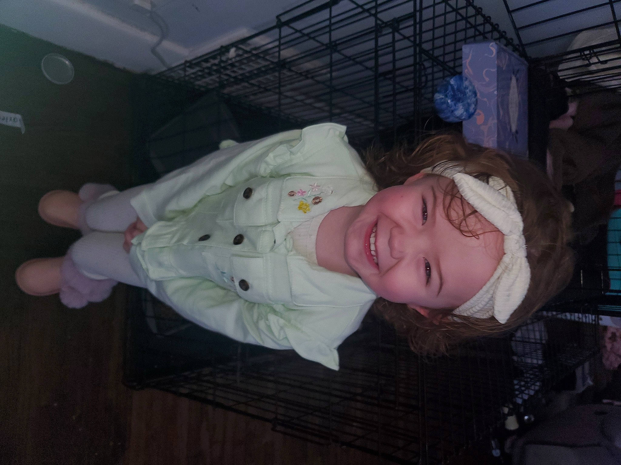 Avery is registered to the contest to win money with this photo: baby, baby_toddler_clothing, child, comfort, fun, headwear, joy, nose, person, skin, sleeve, smile, toddler, windbreaker, wood